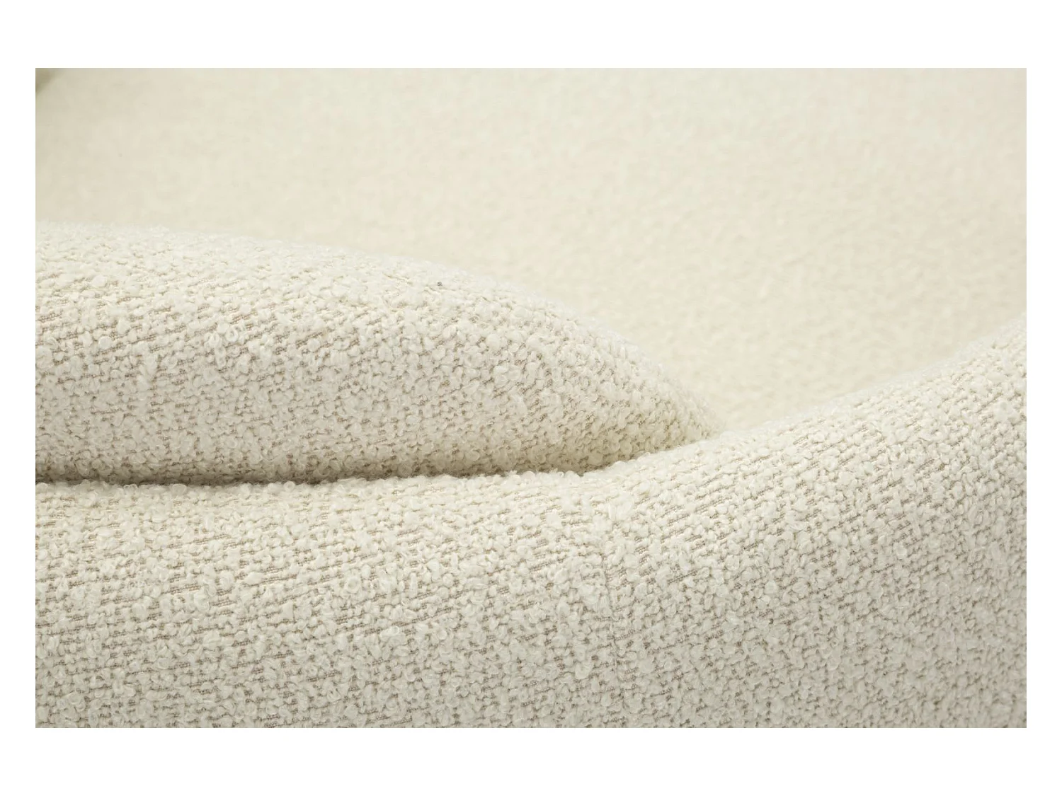 Fauteuil pivotant en tissu crème cm 70x72x75