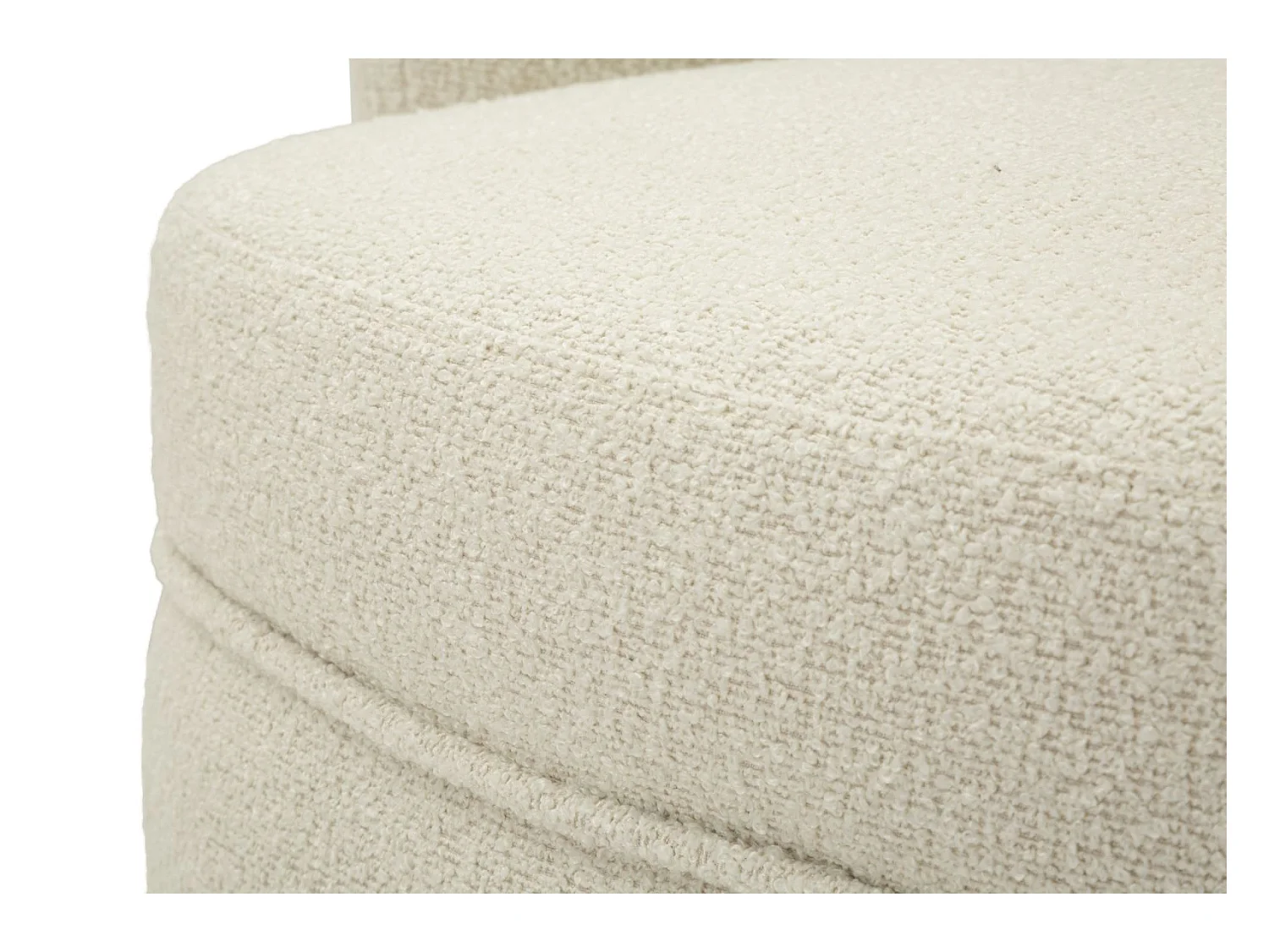 Fauteuil pivotant en tissu crème cm 70x72x75