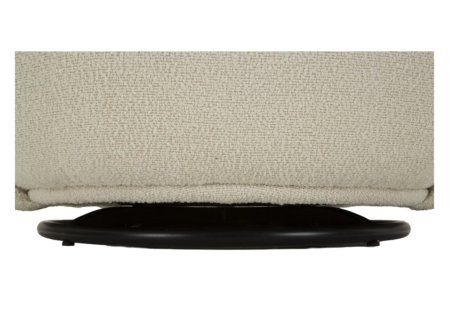 Fauteuil pivotant en tissu crème cm 70x72x75