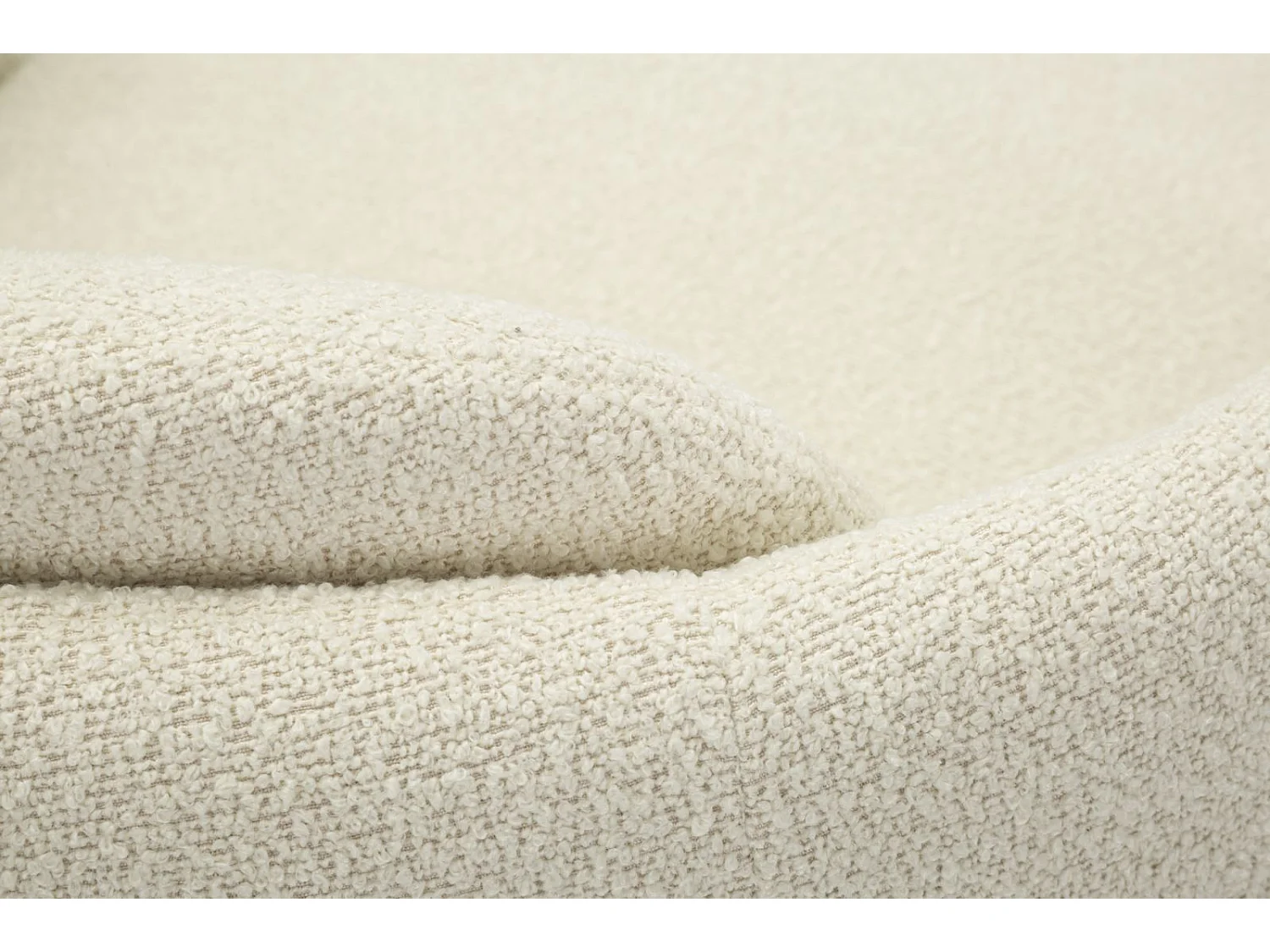 Fauteuil pivotant en tissu crème cm 70x72x75