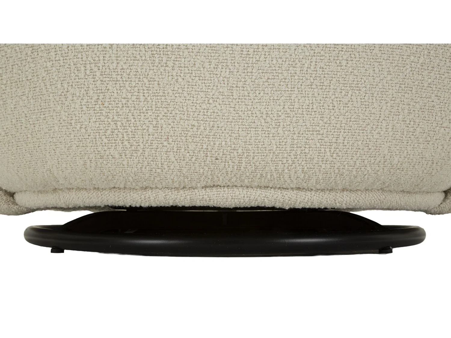 Fauteuil pivotant en tissu crème cm 70x72x75