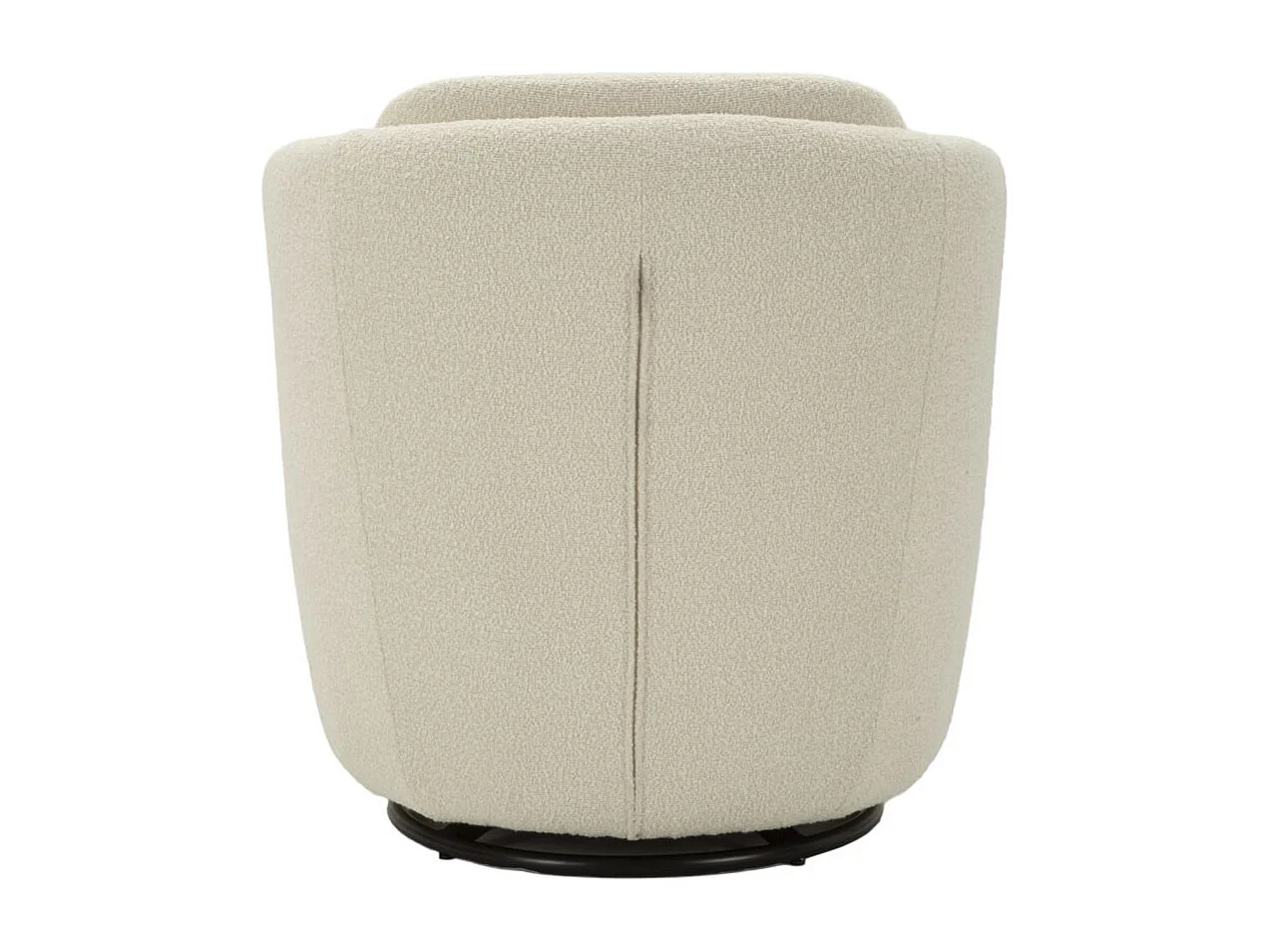 Fauteuil pivotant en tissu crème cm 70x72x75