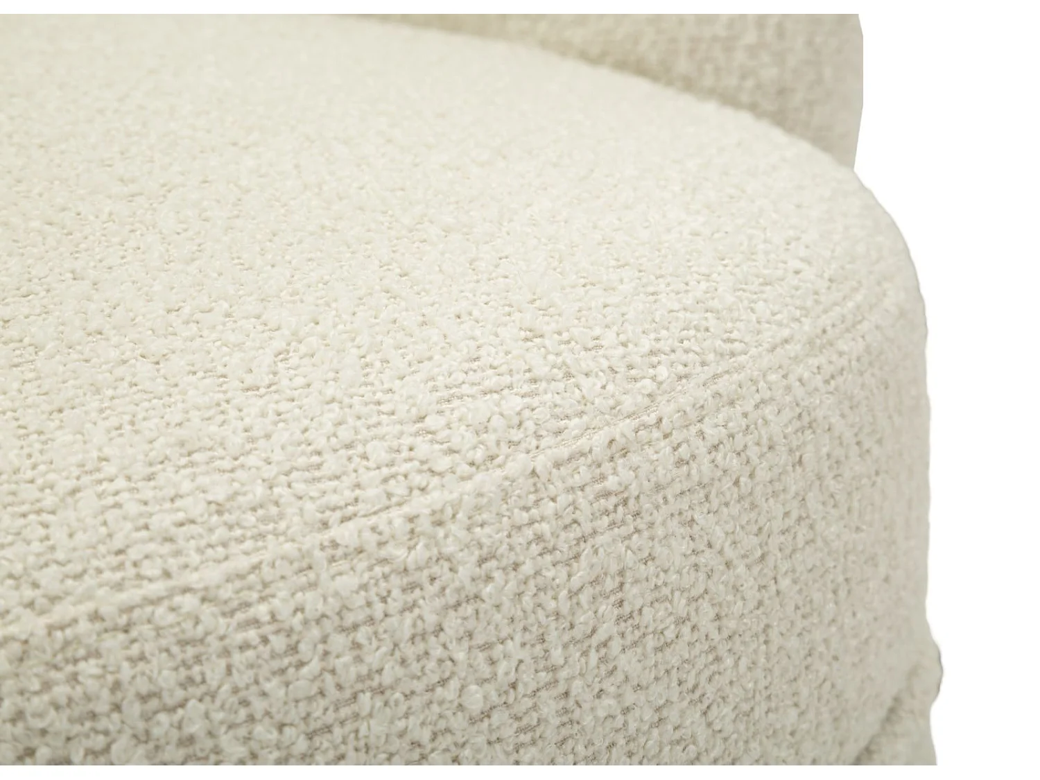 Fauteuil pivotant en tissu crème cm 70x72x75