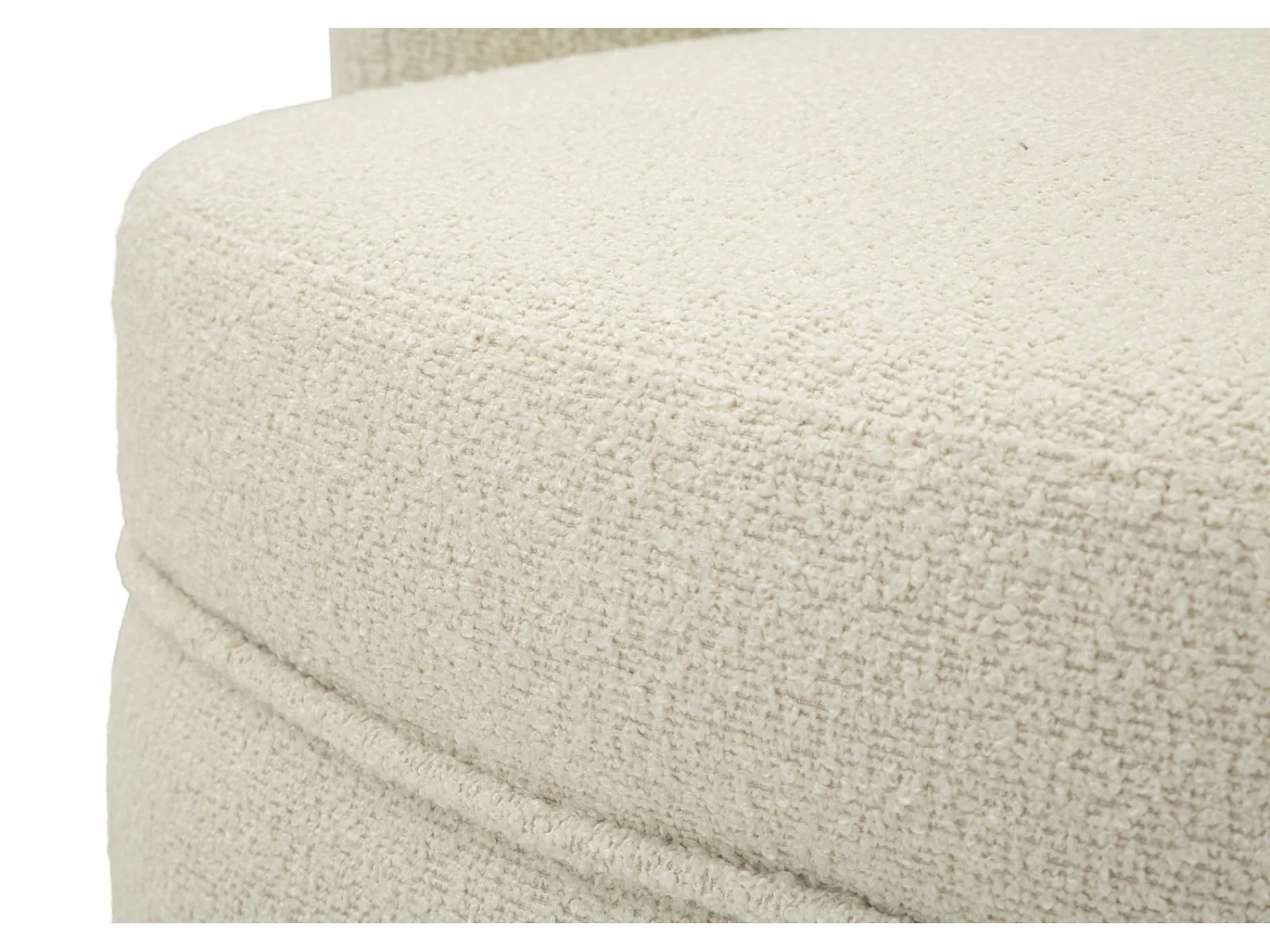 Poltrona giratória Torino Cream 70x72x75 cm - Poltrona de design moderno e confortável com base giratória, estrutura em ferro e madeira.