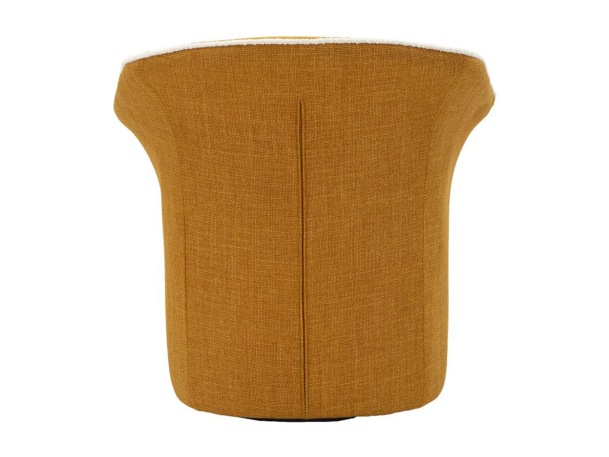 Fauteuil Pivotant Design "Siena" 83cm Moutarde