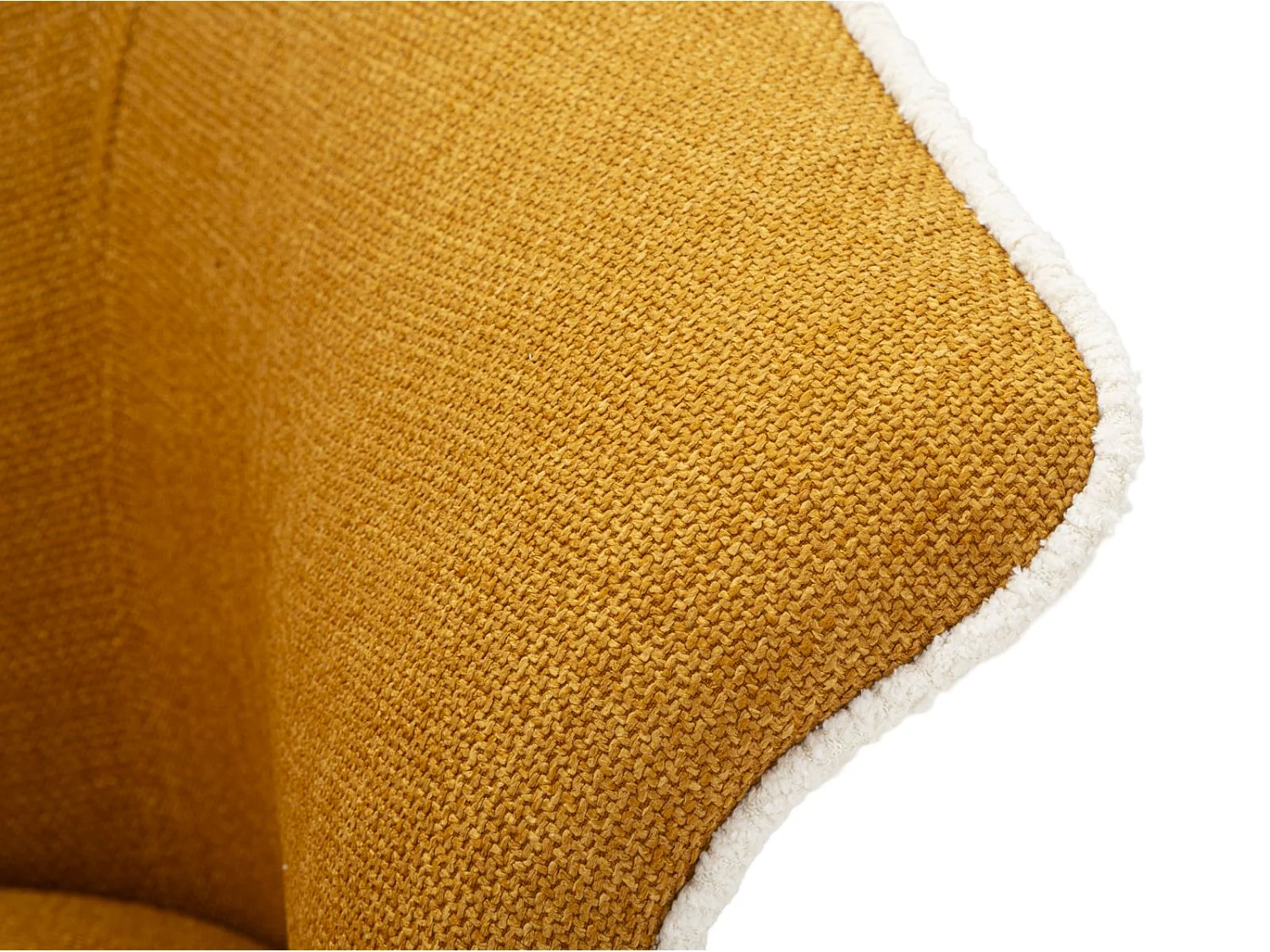 Fauteuil Pivotant Design "Siena" 83cm Moutarde