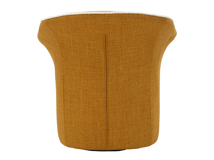 Fauteuil Pivotant Design "Siena" 83cm Moutarde