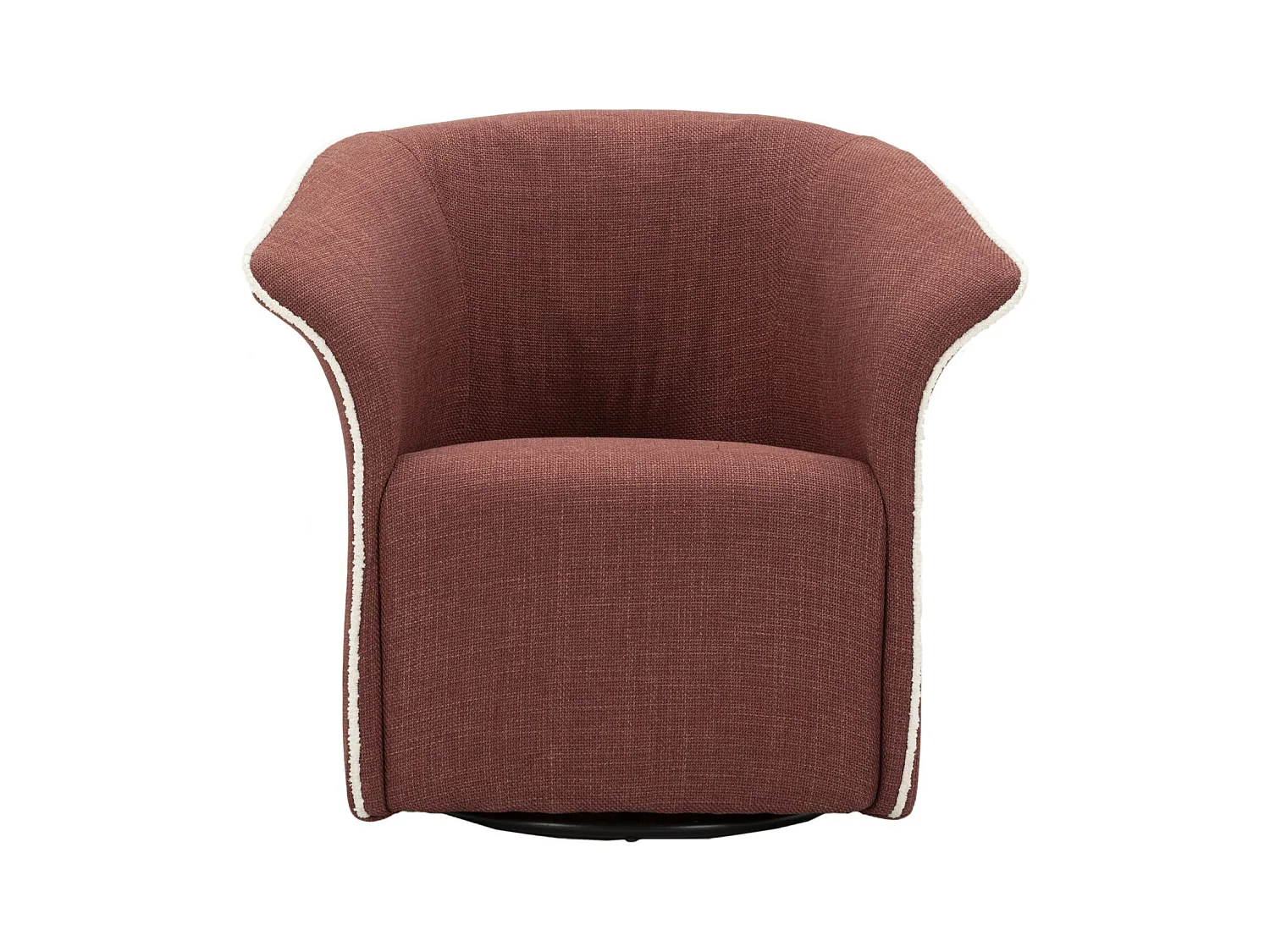 Fauteuil pivotant en tissu bordeaux cm 83,5x66x80