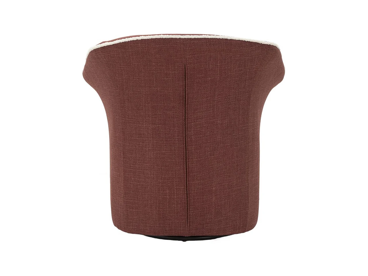 Fauteuil pivotant en tissu bordeaux cm 83,5x66x80