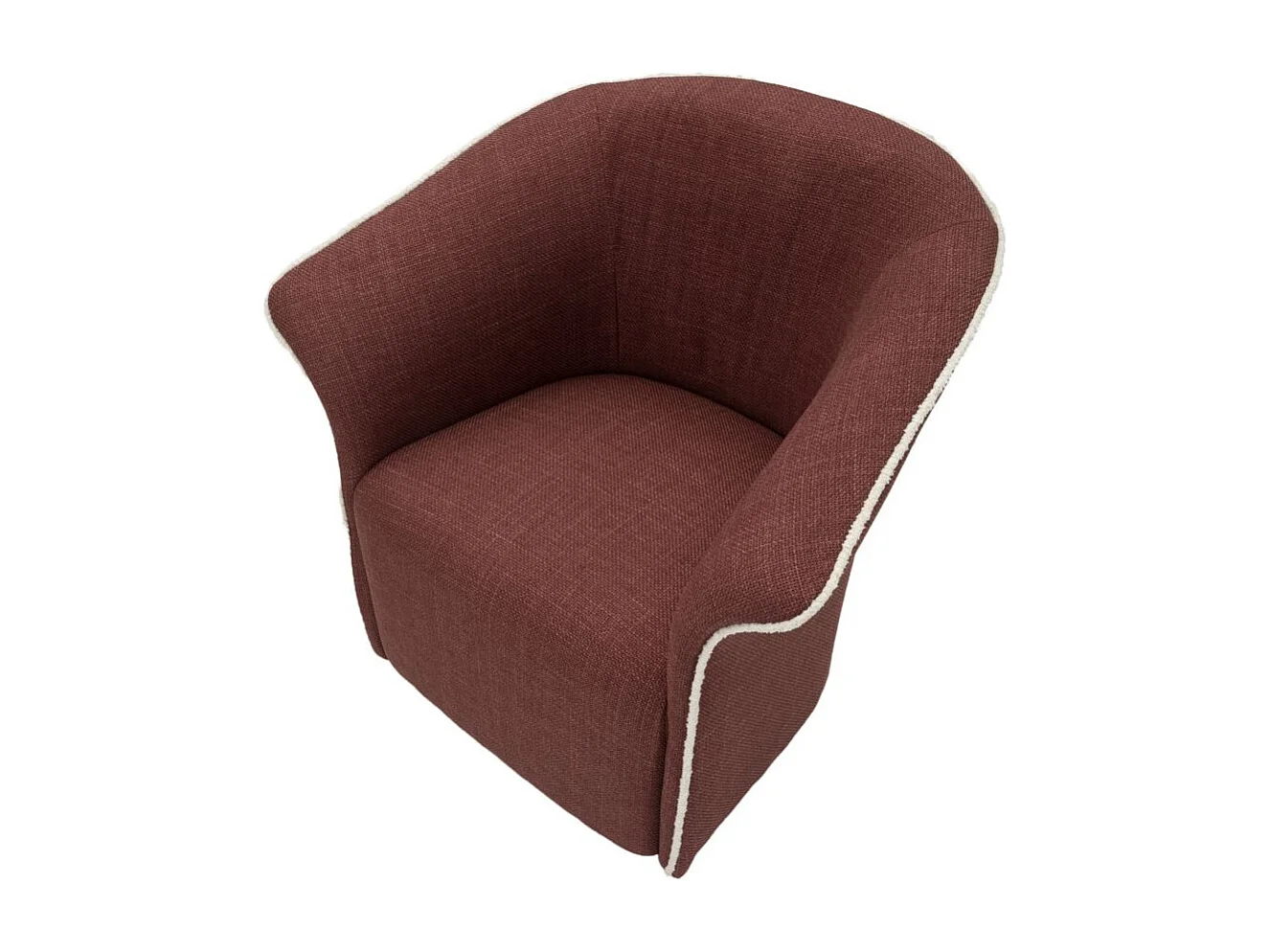 Fauteuil Pivotant Design "Siena" 83cm Bordeaux
