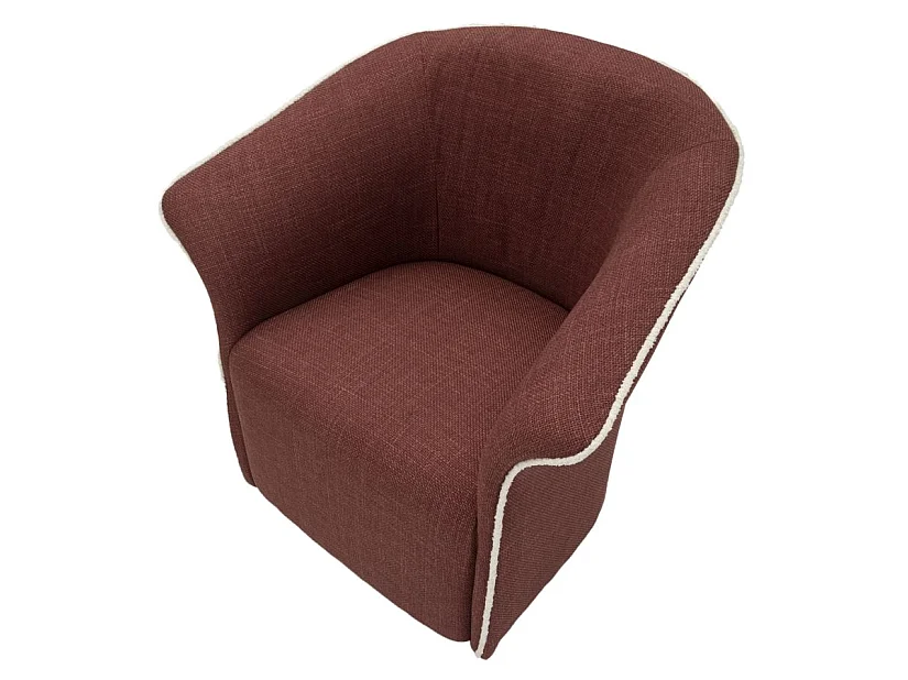 Fauteuil Pivotant Design "Siena" 83cm Bordeaux