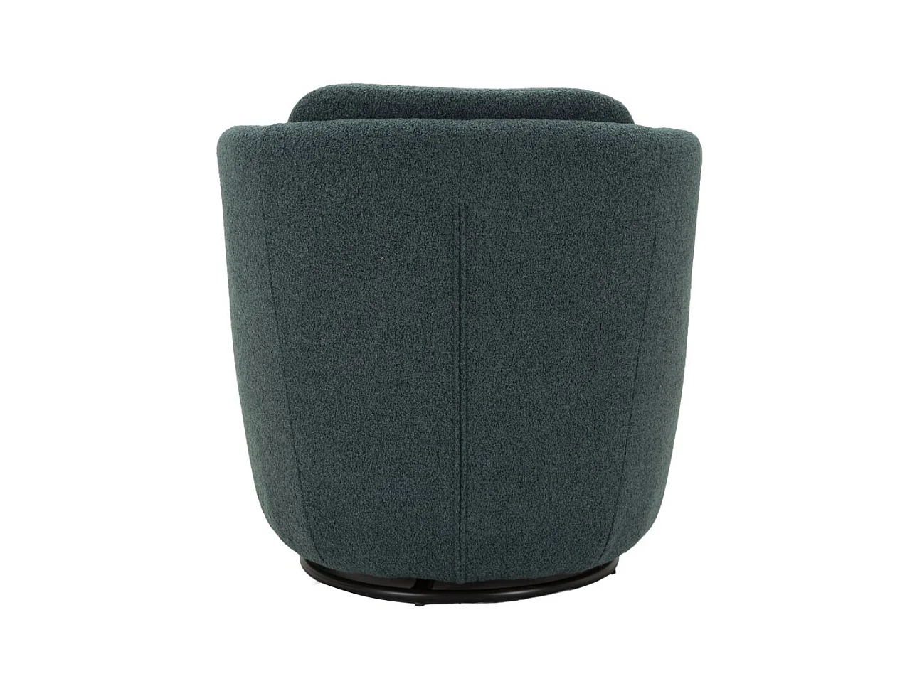 Fauteuil pivotant en tissu bleu sarcelle cm 70x72x75