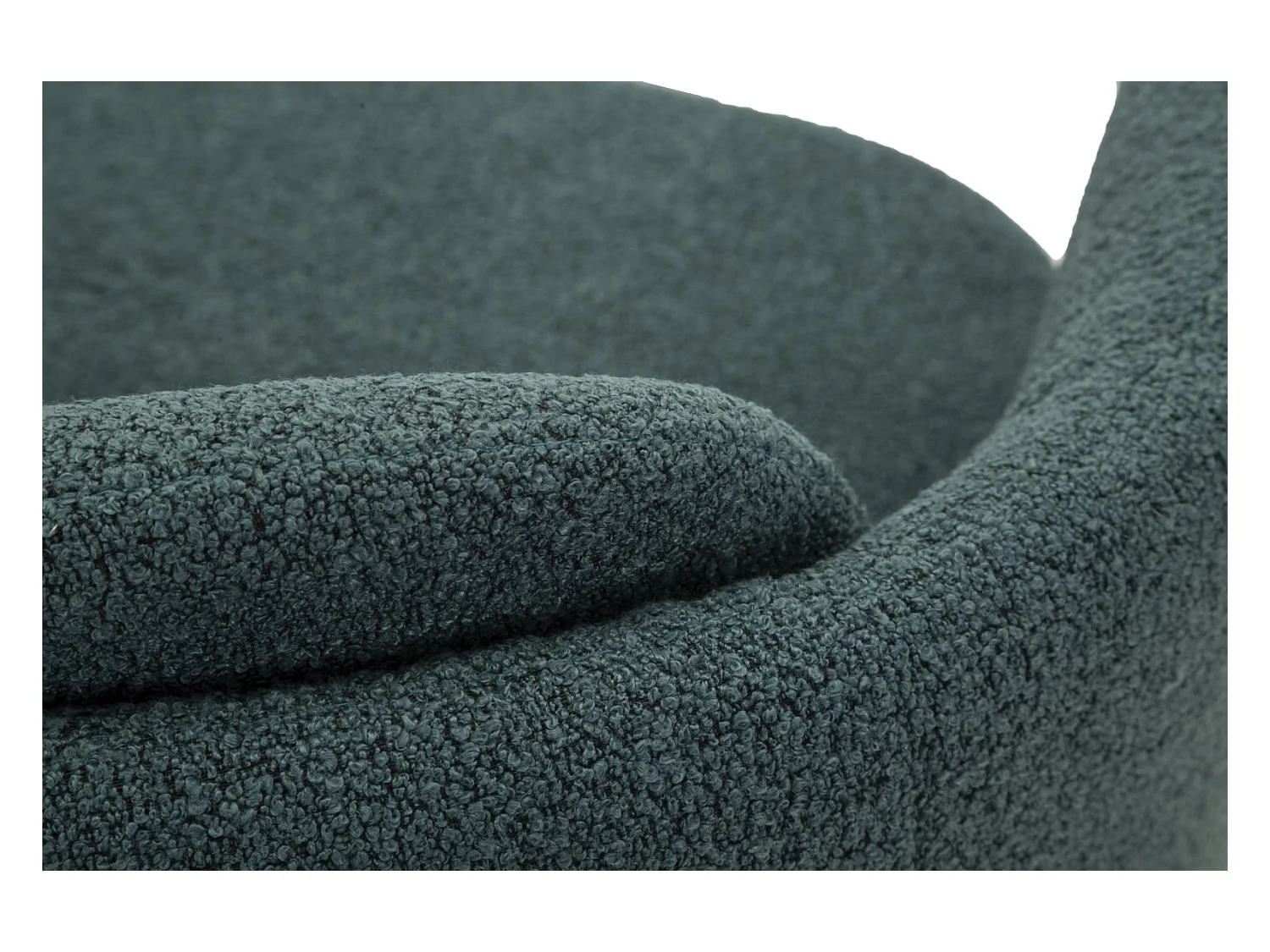 Fauteuil pivotant en tissu bleu sarcelle cm 70x72x75