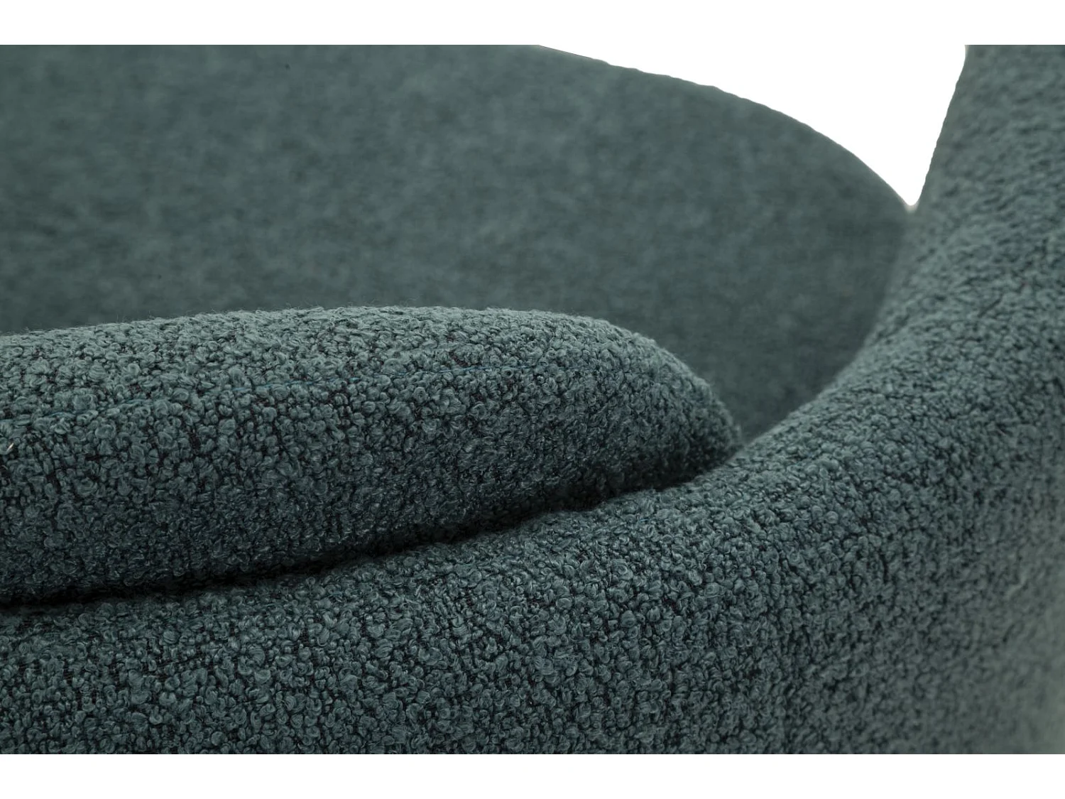 Draaifauteuil in blauwgroene stof 70x72x75 cm