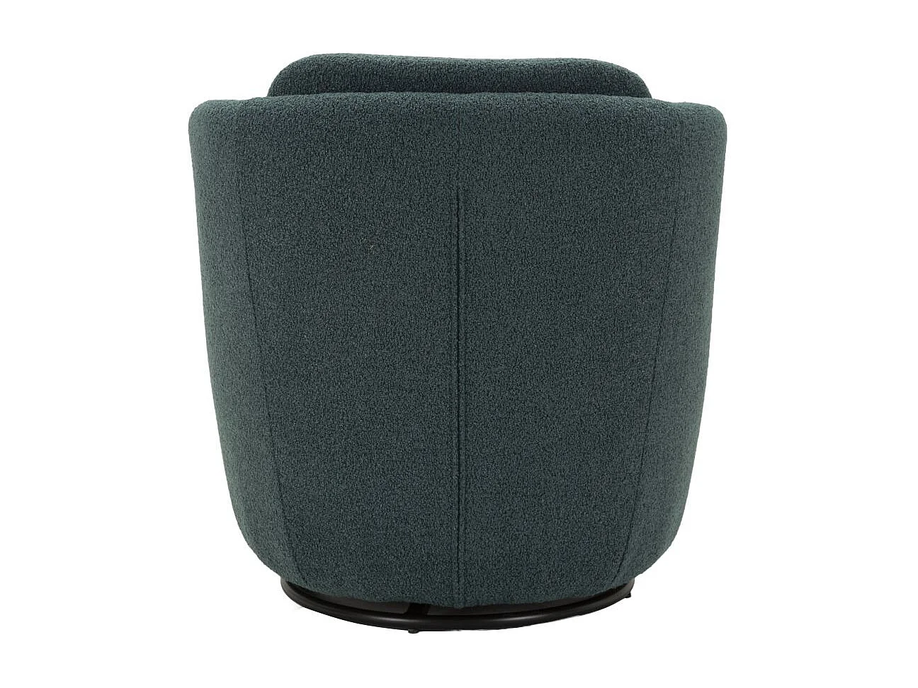 Fauteuil pivotant en tissu bleu sarcelle cm 70x72x75