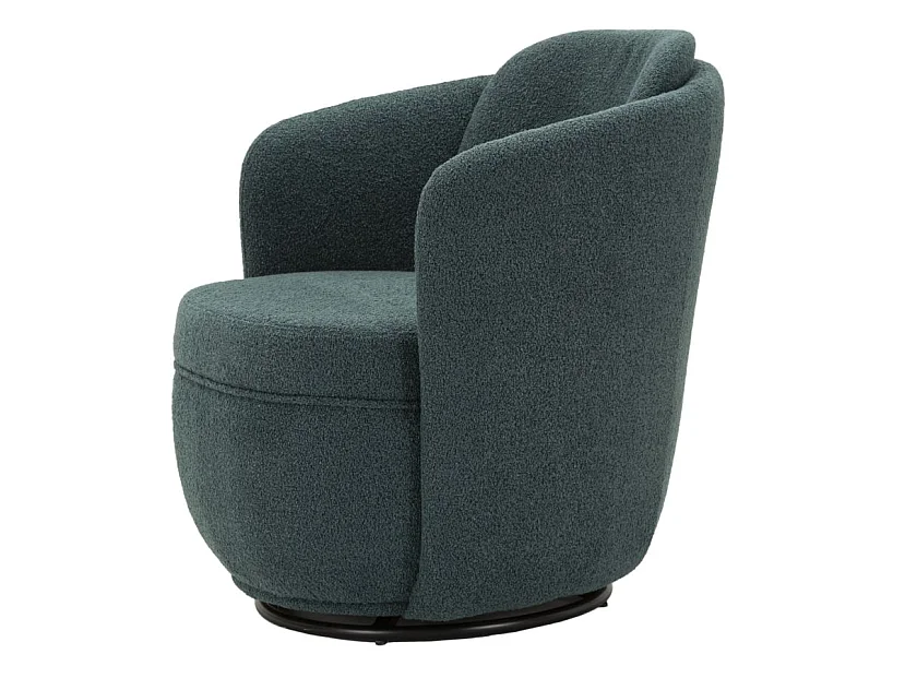 Poltrona girevole in tessuto ottanio cm 70x72x75