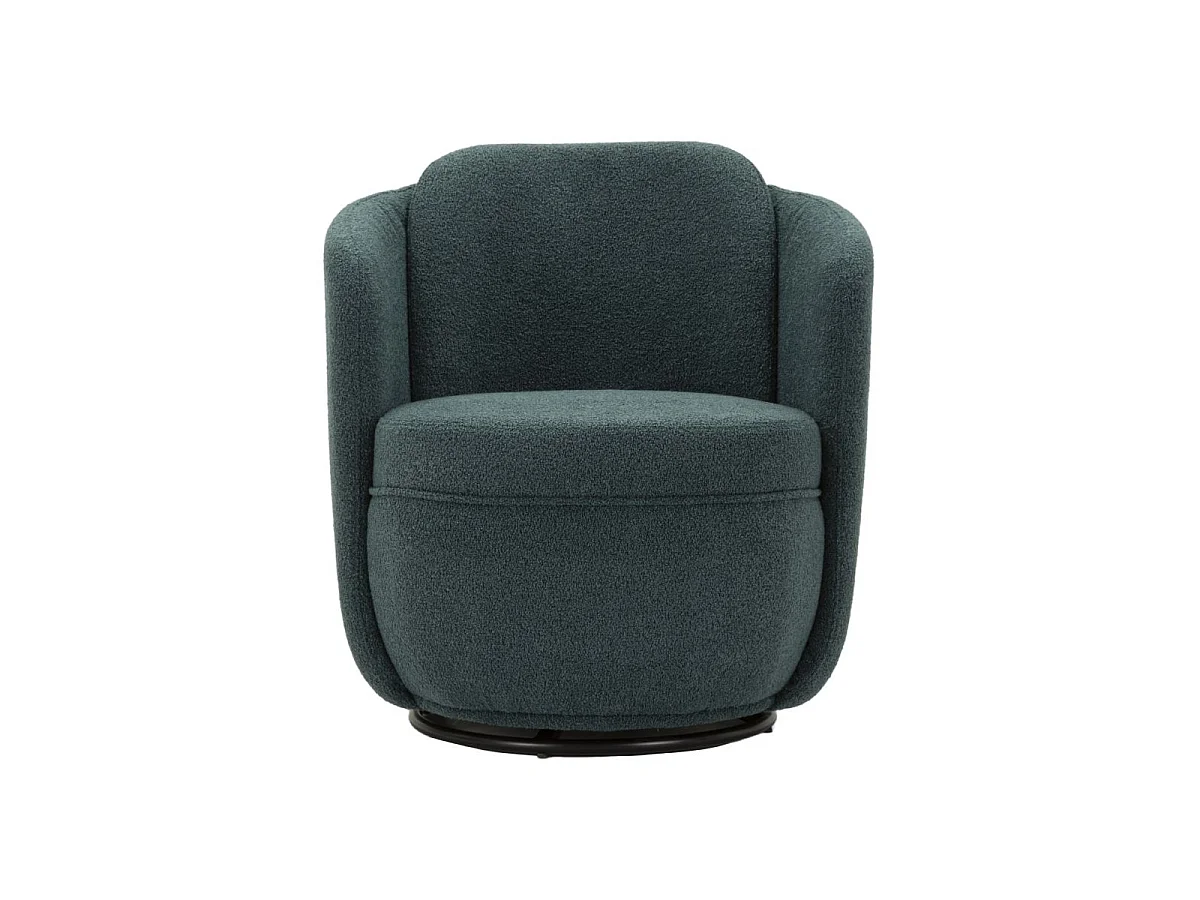 Poltrona girevole in tessuto ottanio cm 70x72x75