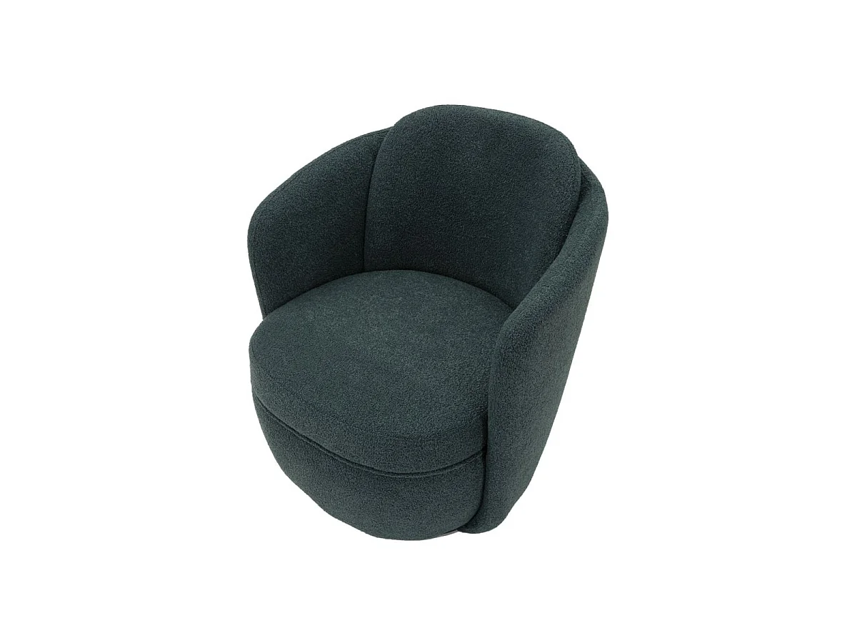 Poltrona girevole in tessuto ottanio cm 70x72x75
