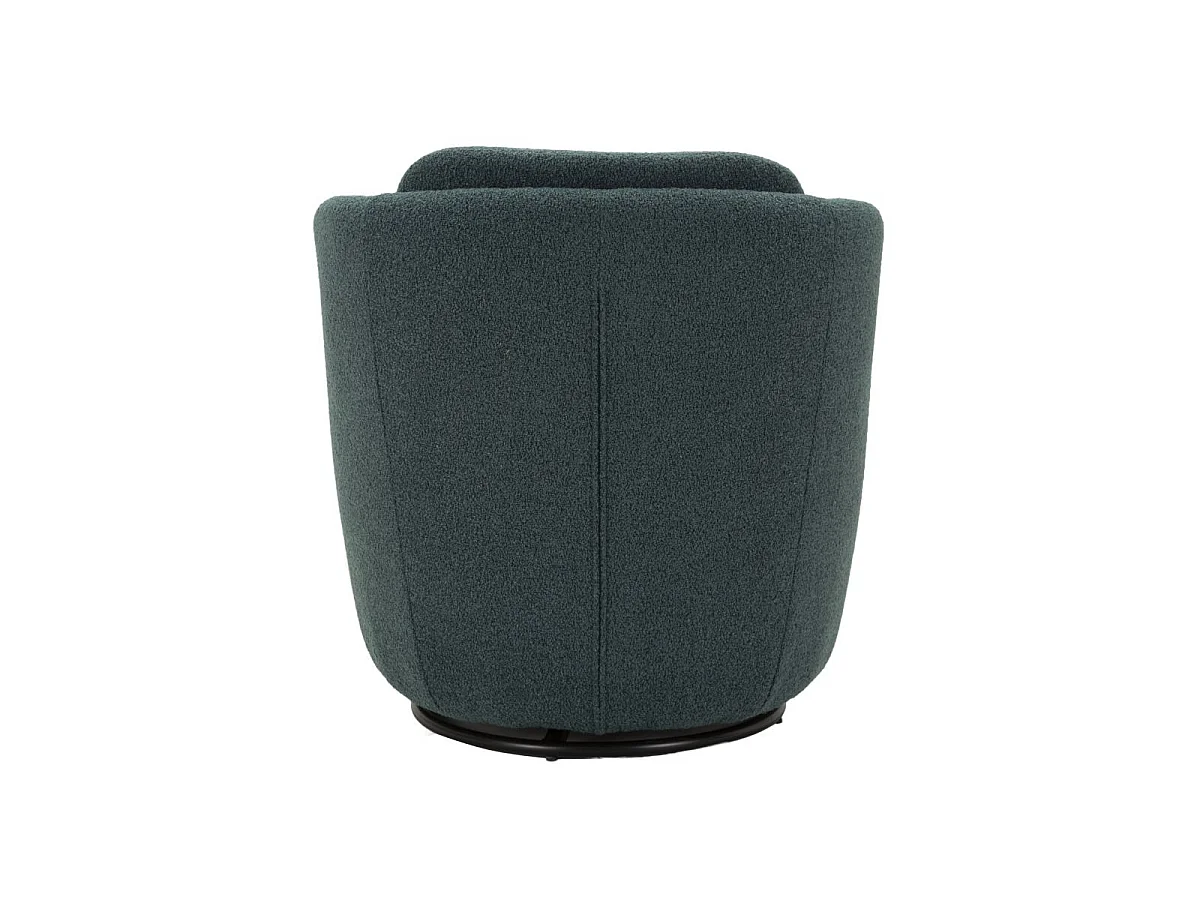 Poltrona girevole in tessuto ottanio cm 70x72x75