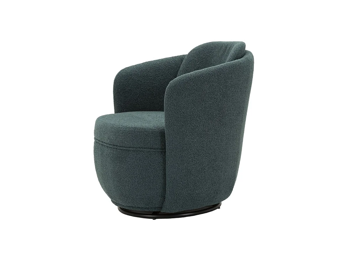 Poltrona girevole in tessuto ottanio cm 70x72x75