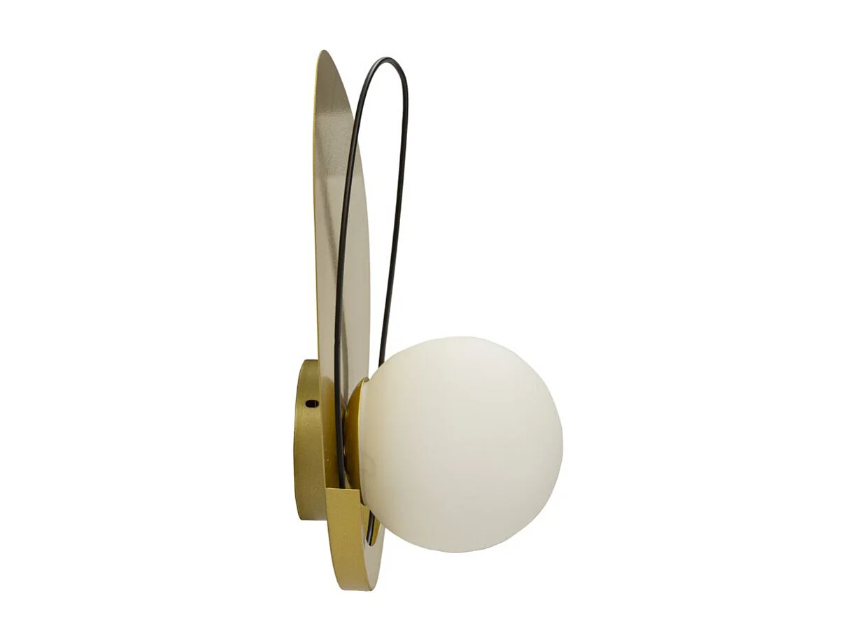 Applique Murale en Verre "Circly" 32cm Or