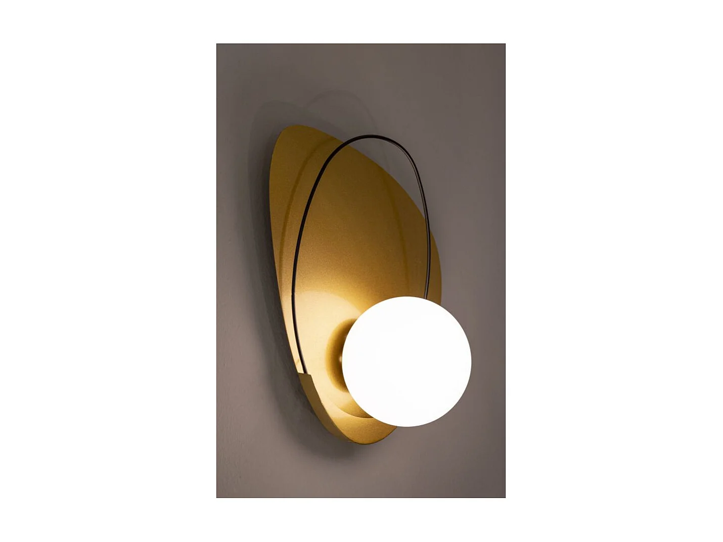 Applique Murale en Verre "Circly" 32cm Or