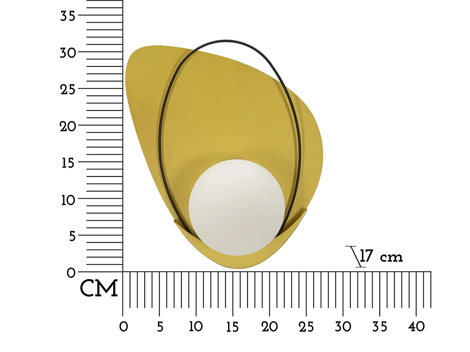 Wandleuchte für den Innenbereich aus Metall und Glas Circly