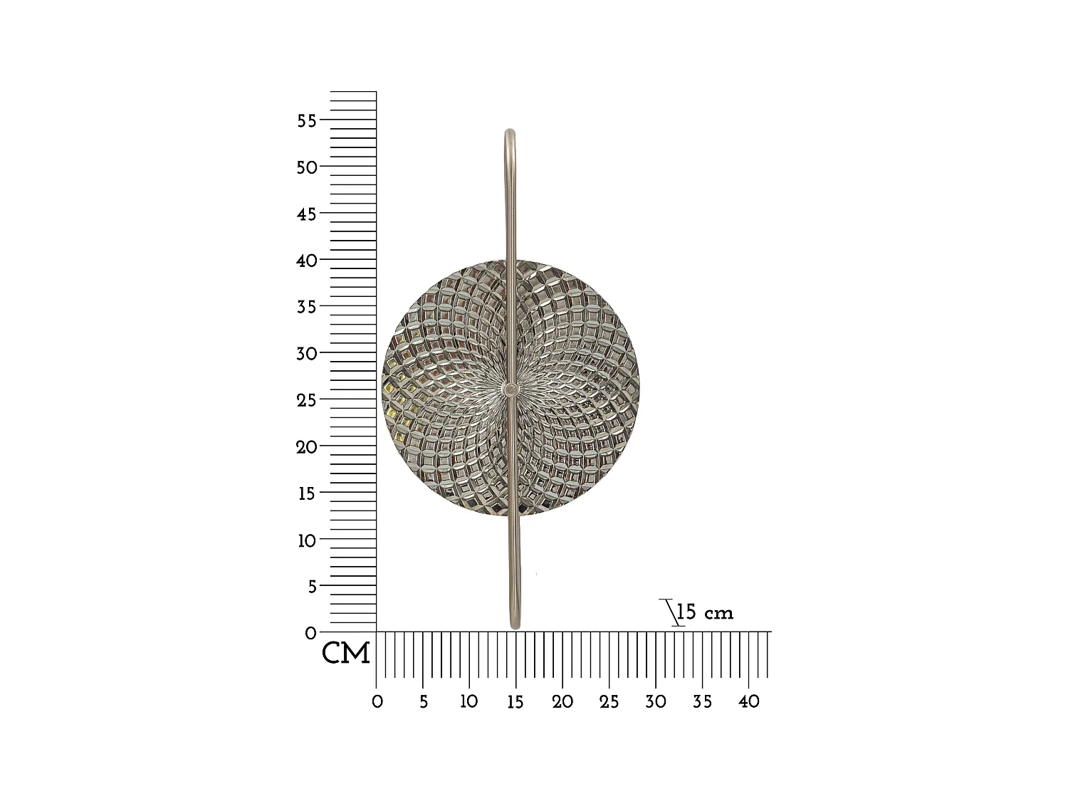 Applique Murale en Métal "Silvery" 54cm Argent