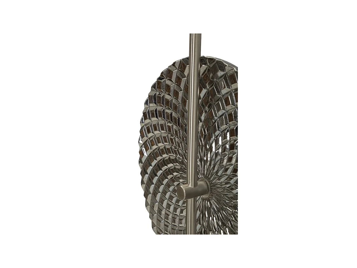 Wandlamp van zilverkleurig metaal en glas, 28x15x54 cm