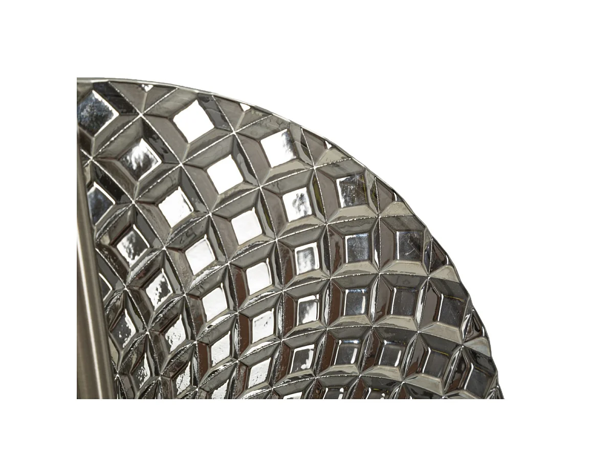 Wandlamp van zilverkleurig metaal en glas, 28x15x54 cm