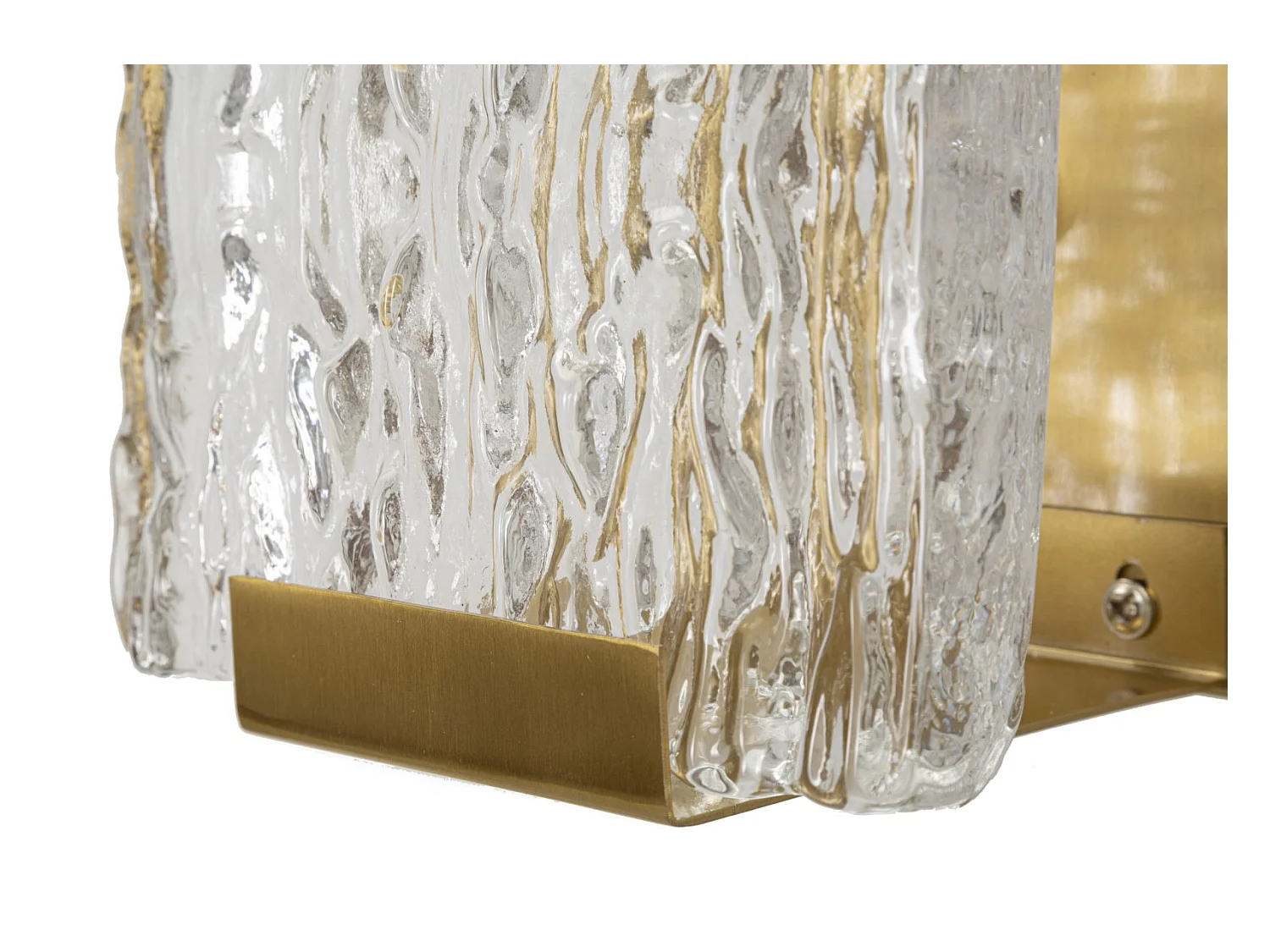 Candeeiro de Parede Dourado "Oblin" - Design Glamouroso e Moderno - 36x15x10 cm