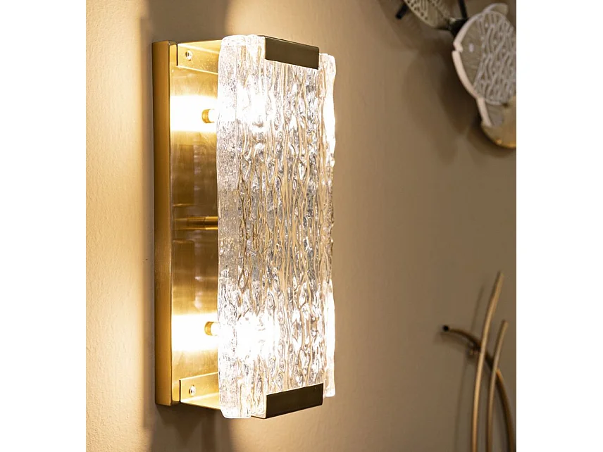 Applique Murale Design en Verre "Oblin" 36cm Or