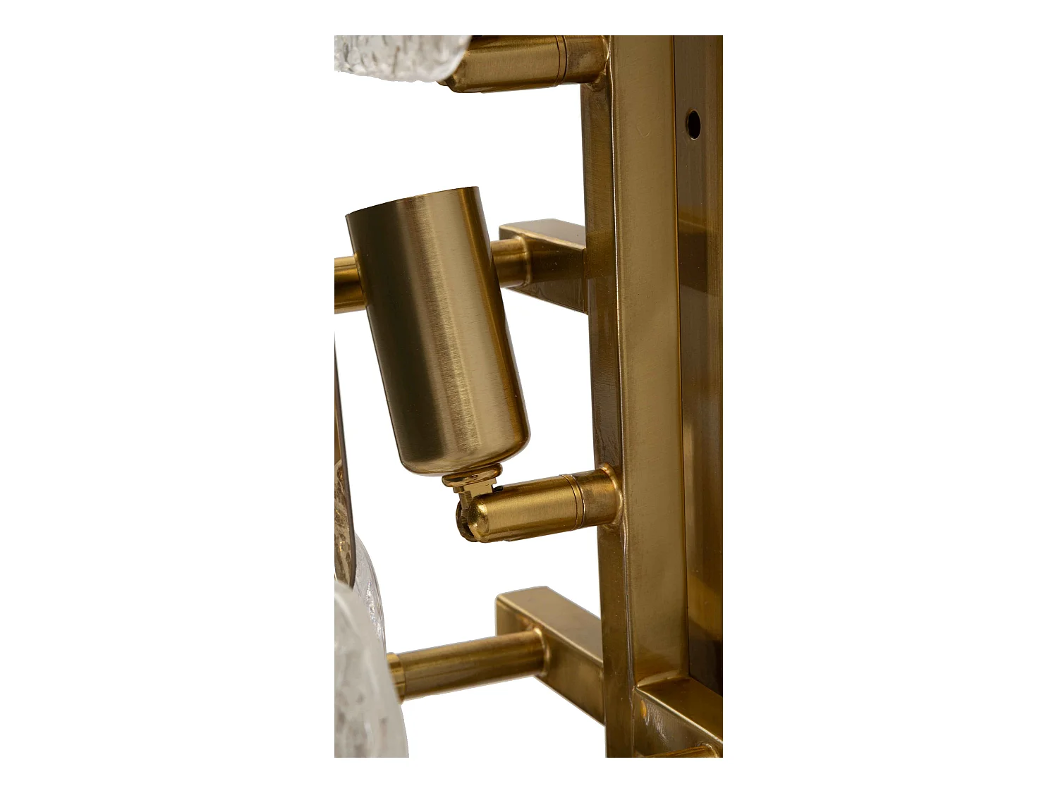 Lampada da parete in metallo e vetro dorata cm 24x13x76