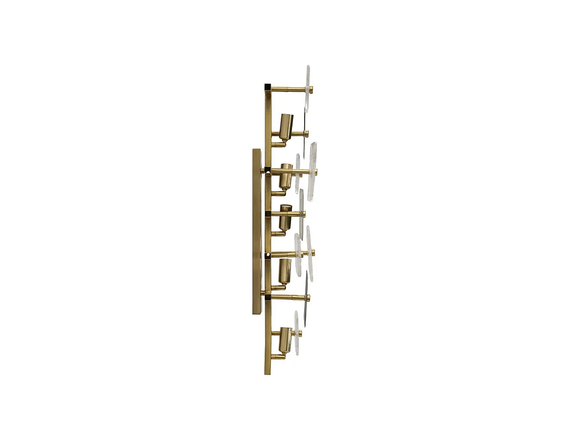 Wandleuchte aus Glas und Eisen, 5-flammig, Glassy