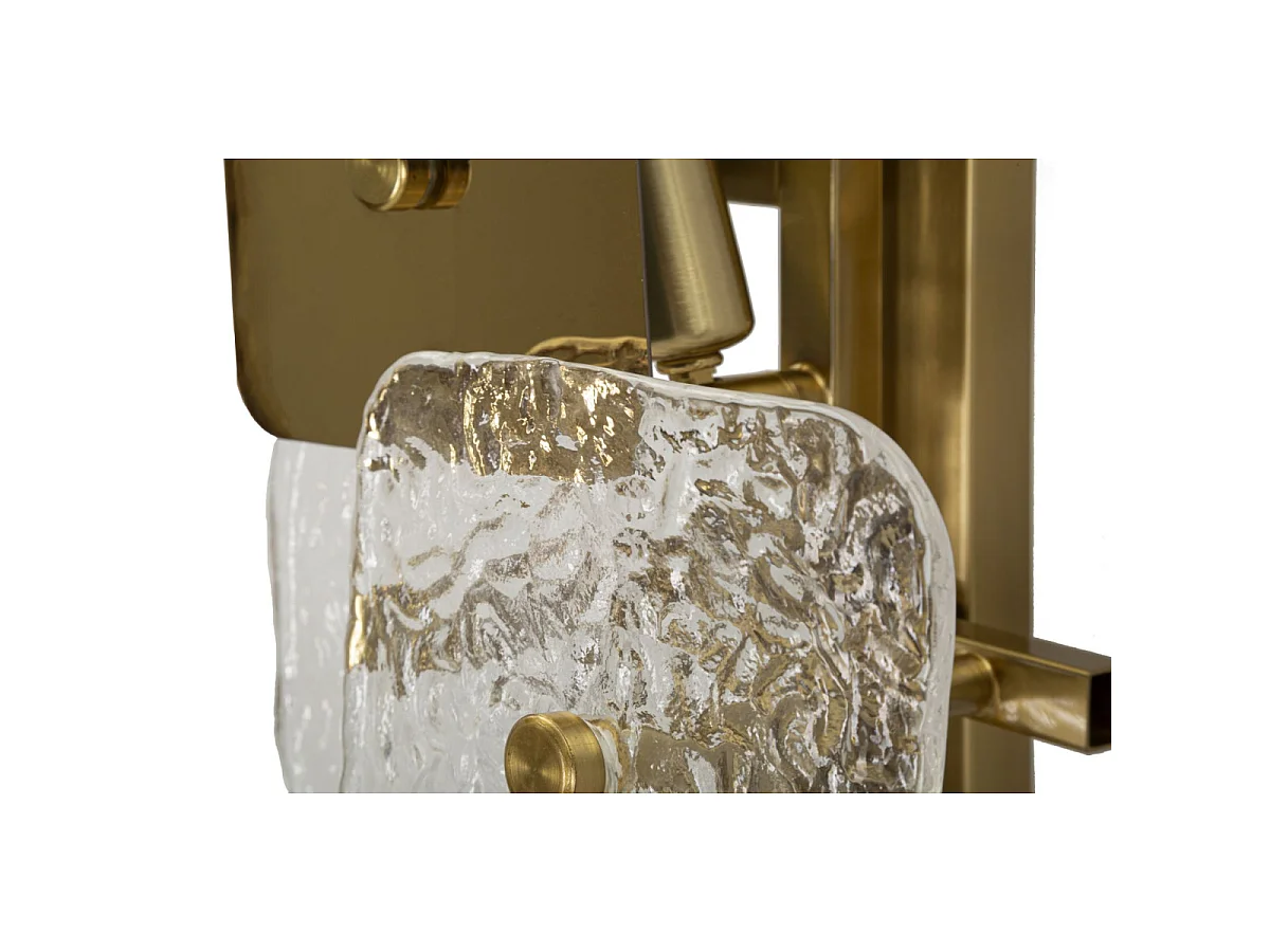 Wandleuchte aus Glas und Eisen, 5-flammig, Glassy