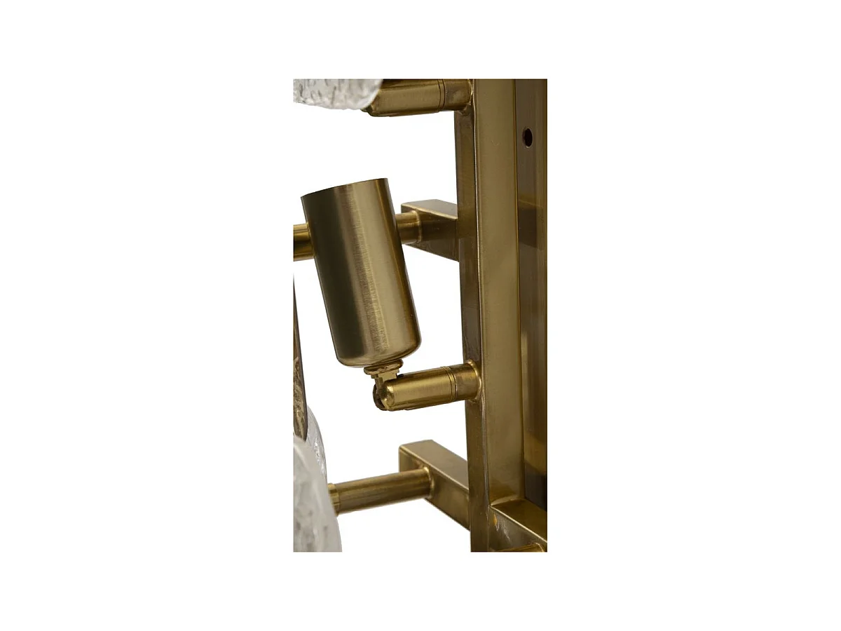 Wandleuchte aus Glas und Eisen, 5-flammig, Glassy