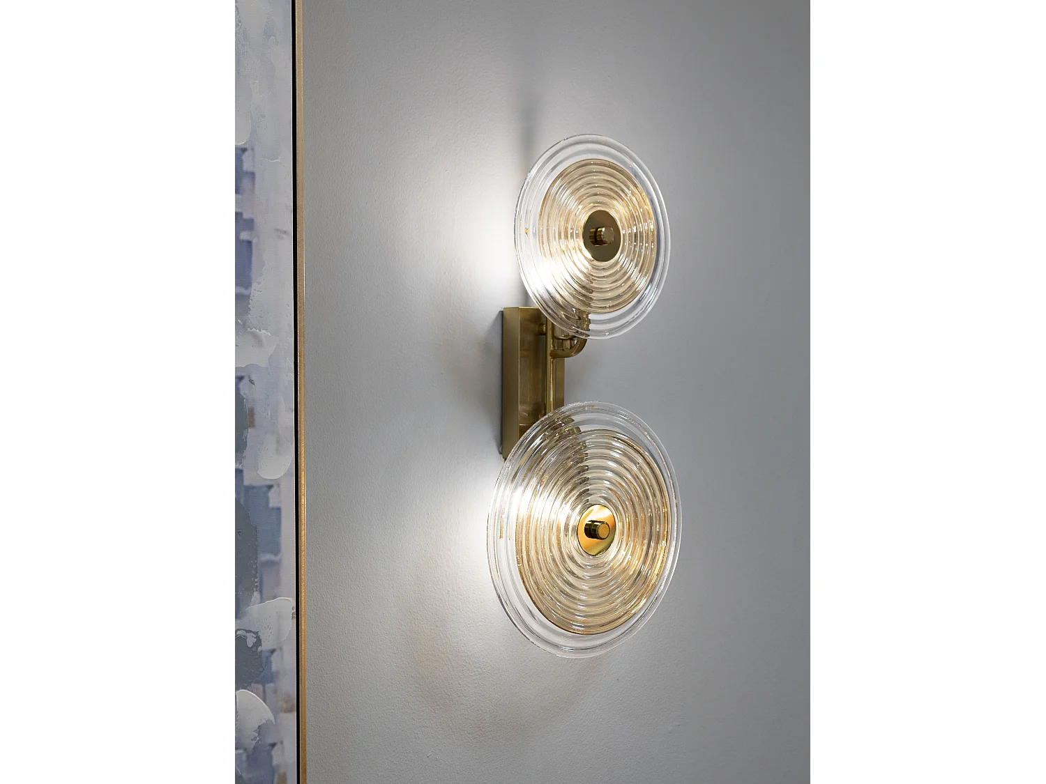 Applique Murale Design en Verre "Venice" 52cm Or