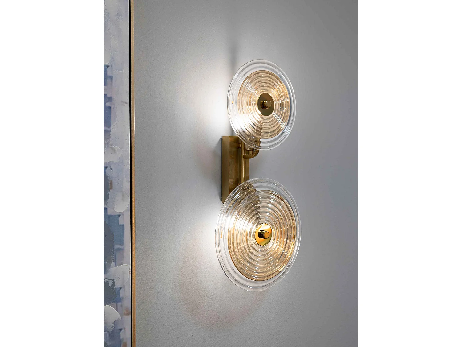 Applique Murale Design en Verre "Venice" 52cm Or