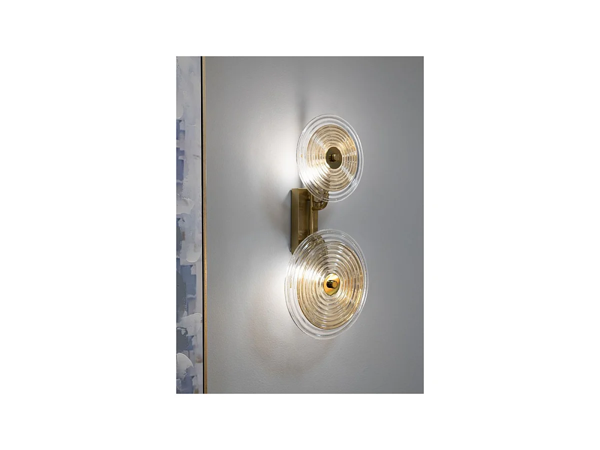 Applique Murale Design en Verre "Venice" 52cm Or