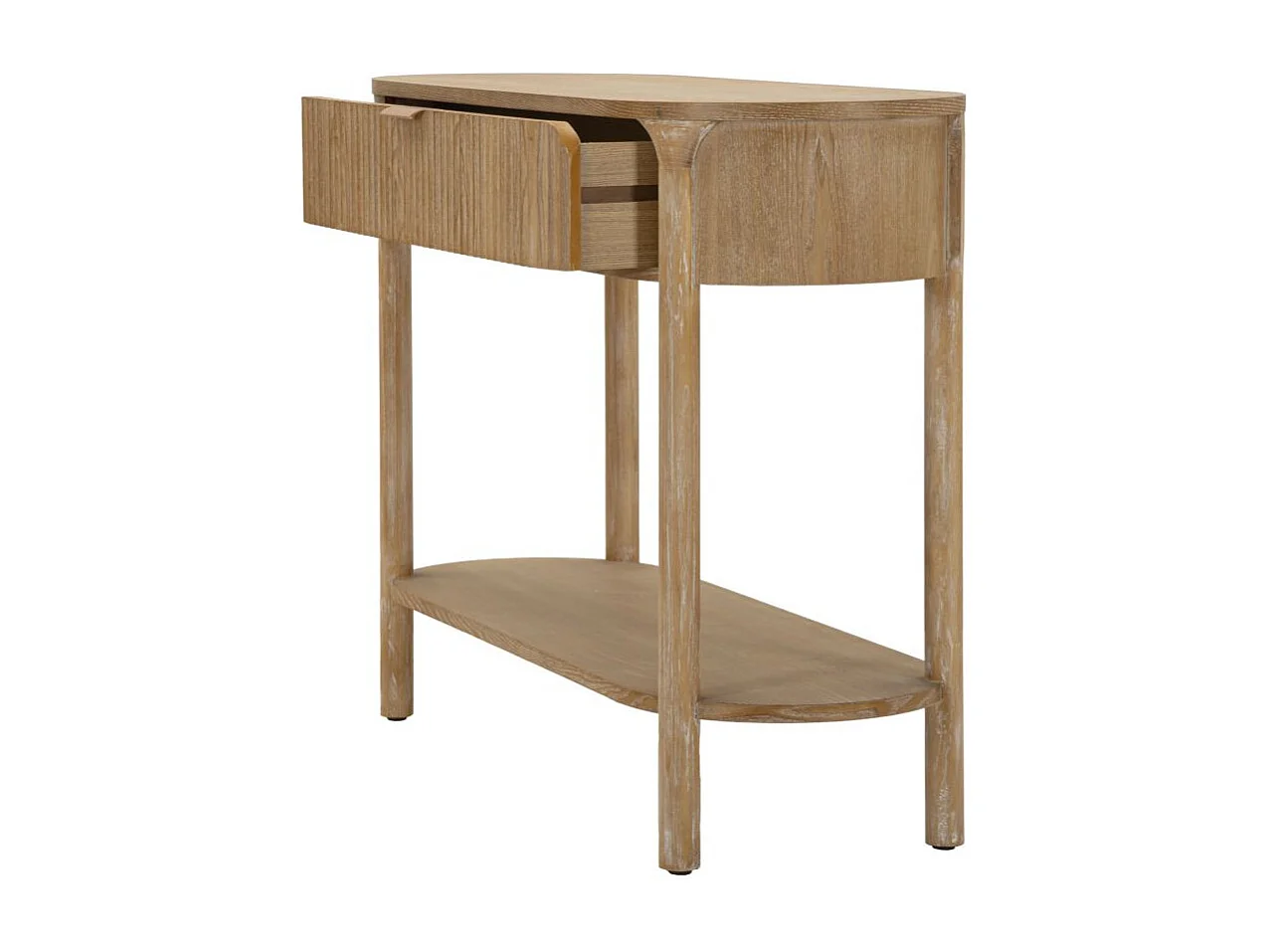Console en Bois 1 Tiroir "Goteborg" 110cm Naturel