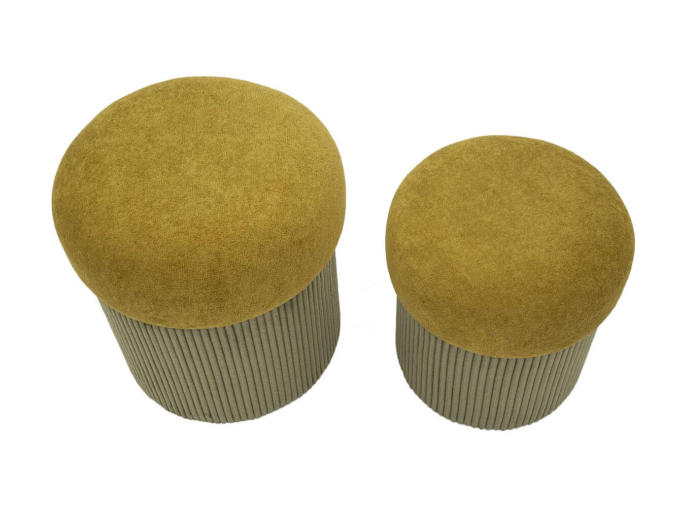 Lot de 2 Poufs Coffres "Aspen" 44cm Vert