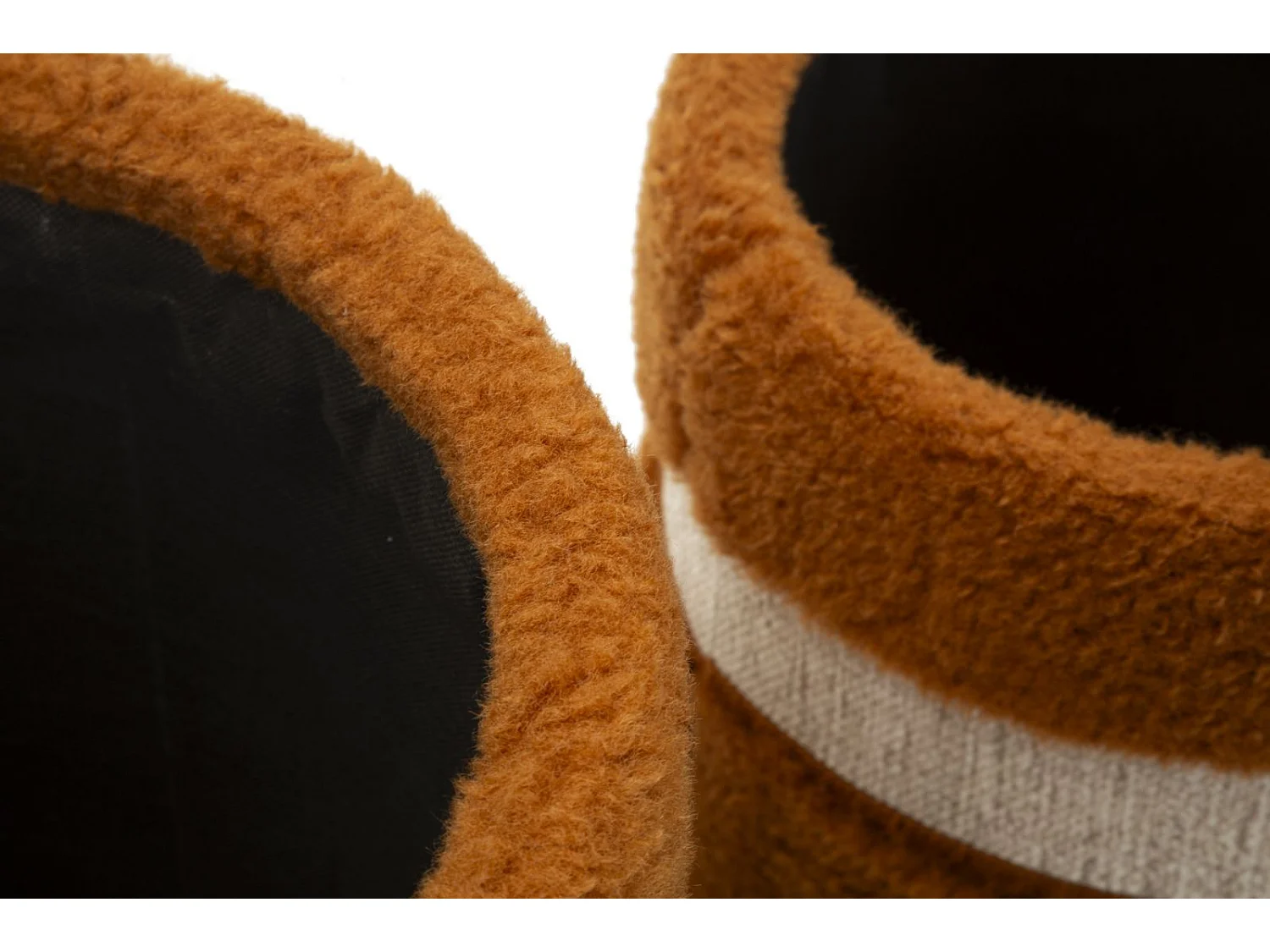 Lot de 2 Poufs Coffres "Saint Moritz" 47cm Marron