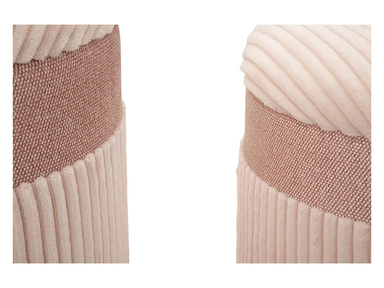 Pouf avec conteneur 3 pièces cm ø 40x49-35x42-31x38