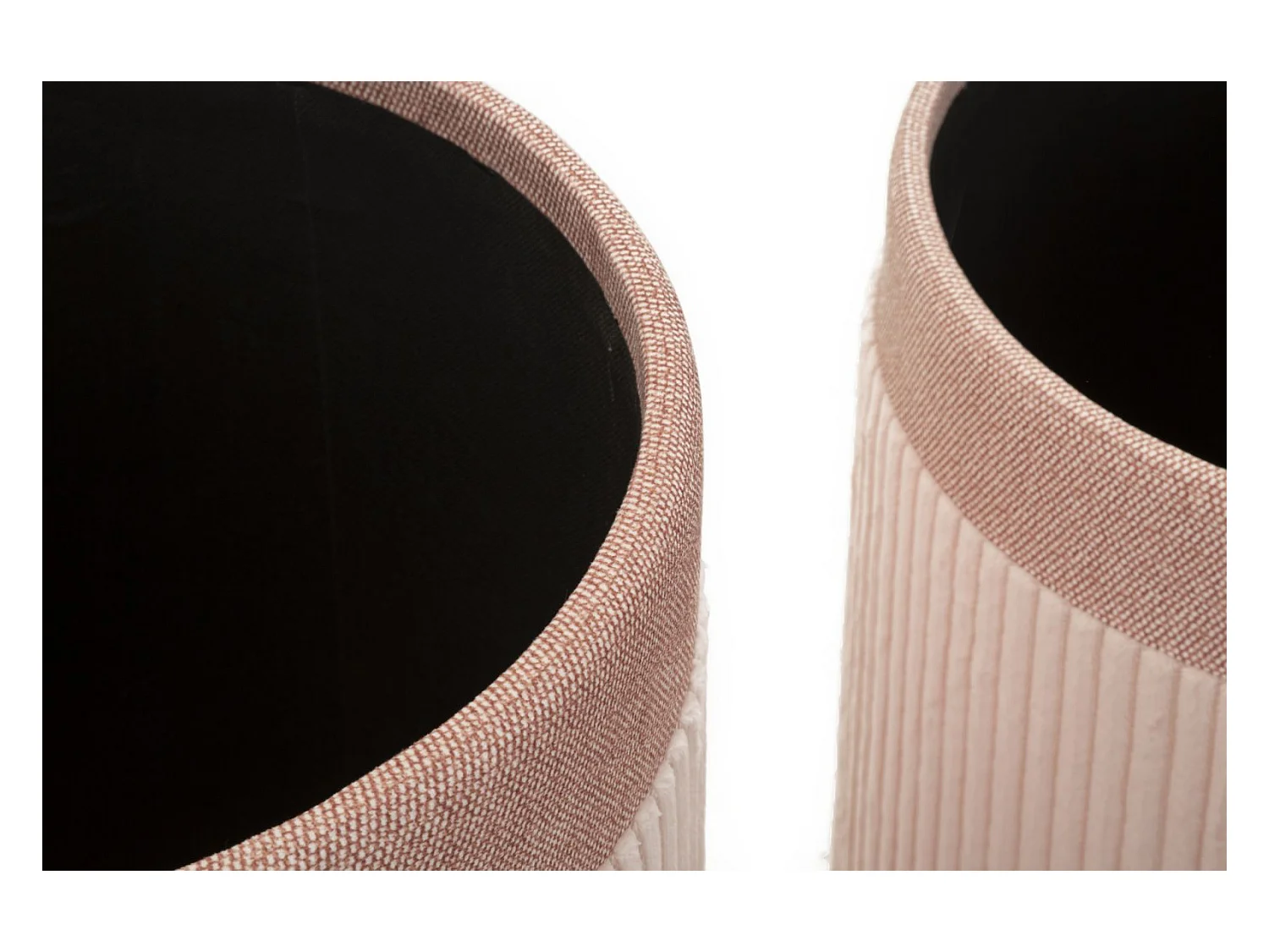 Pouf avec conteneur 3 pièces cm ø 40x49-35x42-31x38