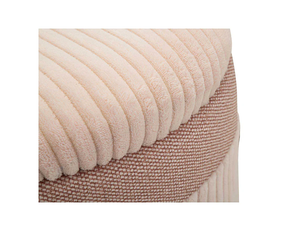 Lot de 3 Poufs Coffres "Curtain" 49cm Rose