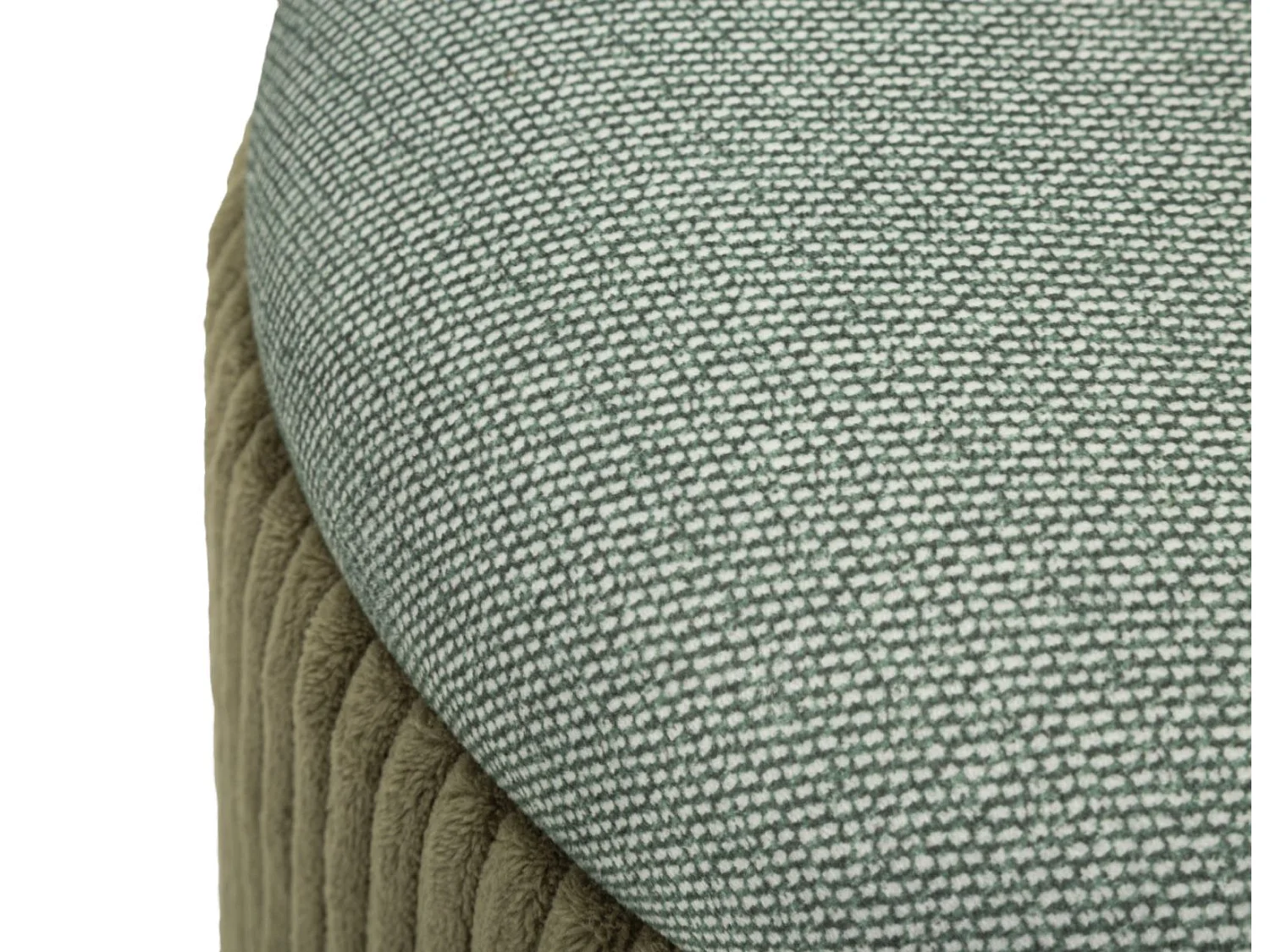 Set di 2 pouf contenitore verde cm ø 38x38-32x28