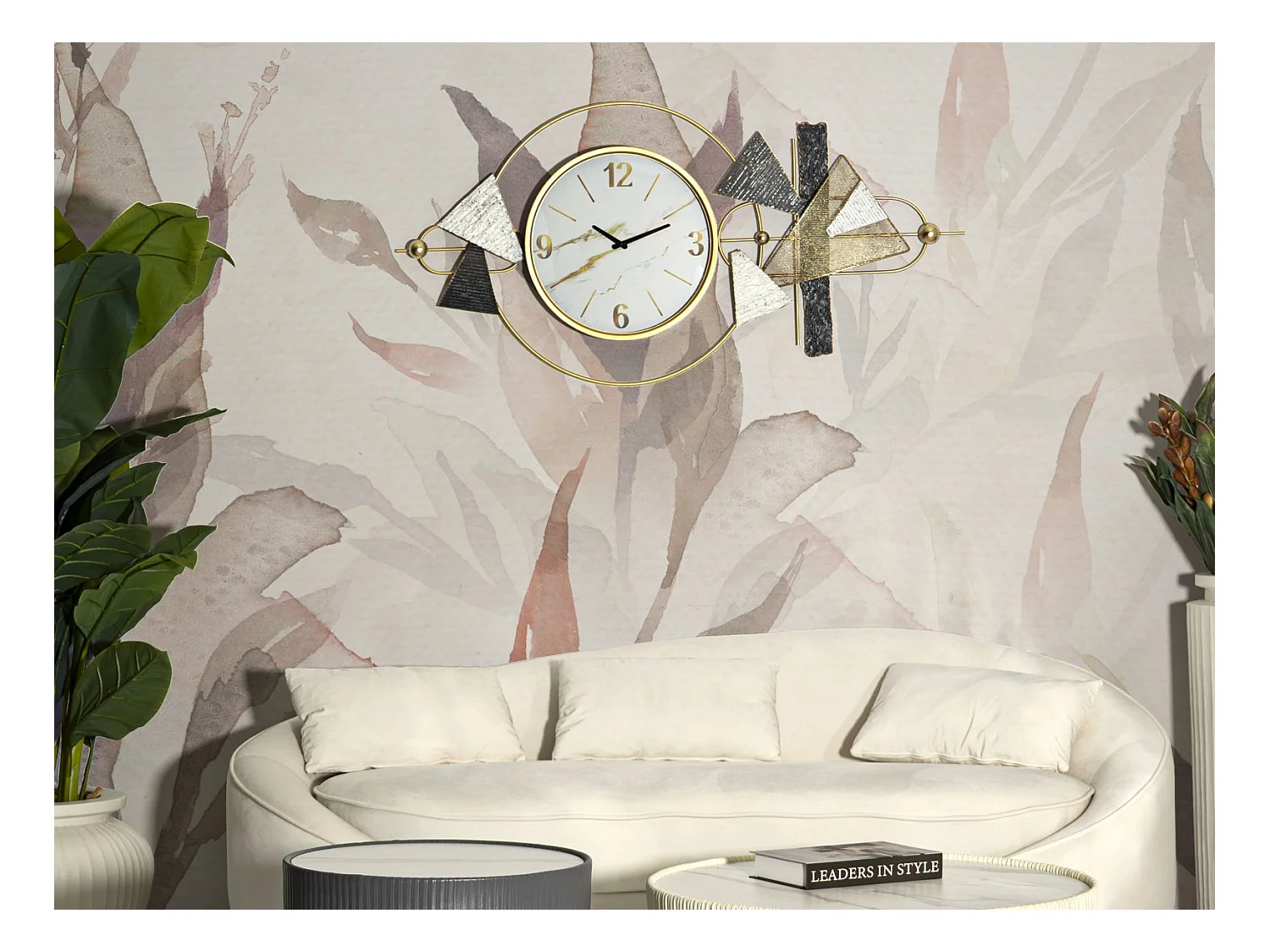 Horloge murale en métal multicolore cm 120x6x60