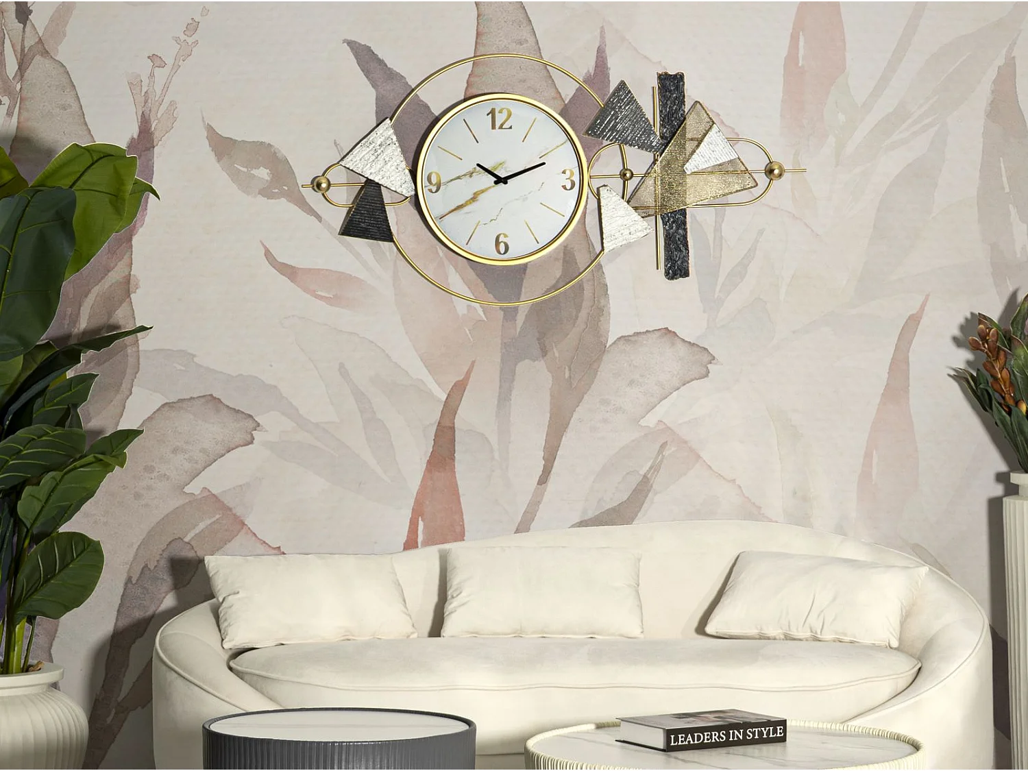 Orologio da muro in metallo multicolore cm 120x6x60