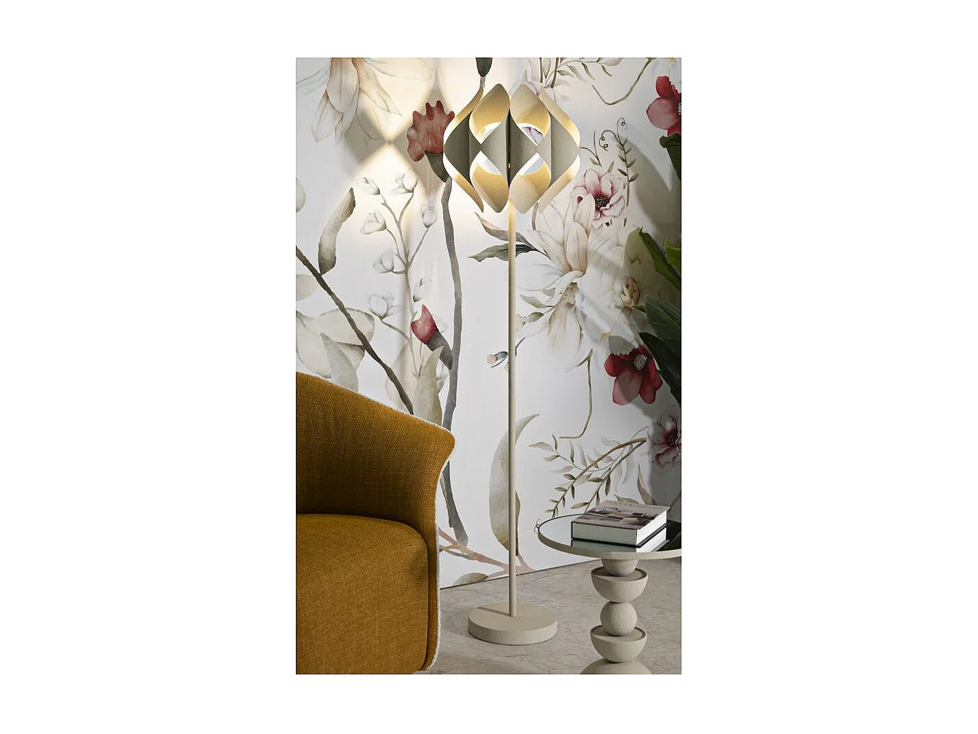 Lampadaire Design "Space" 155cm Crème