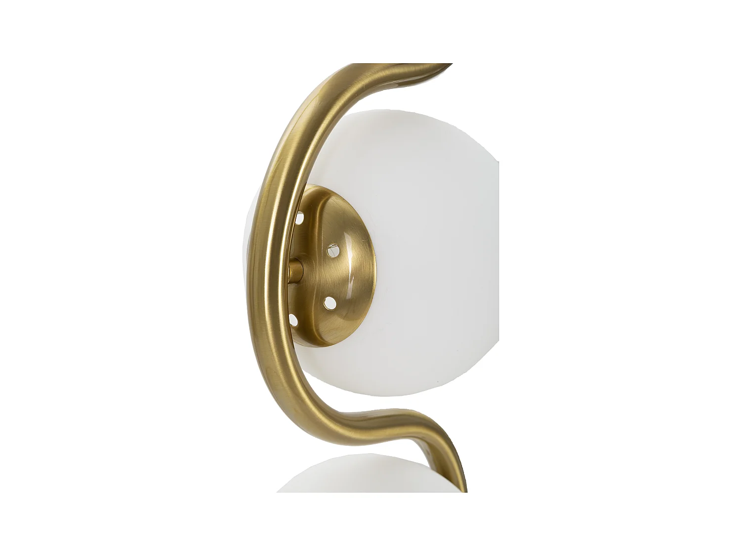 Lampadaire Design 4 Sphères "Luci" 165cm Blanc & Or